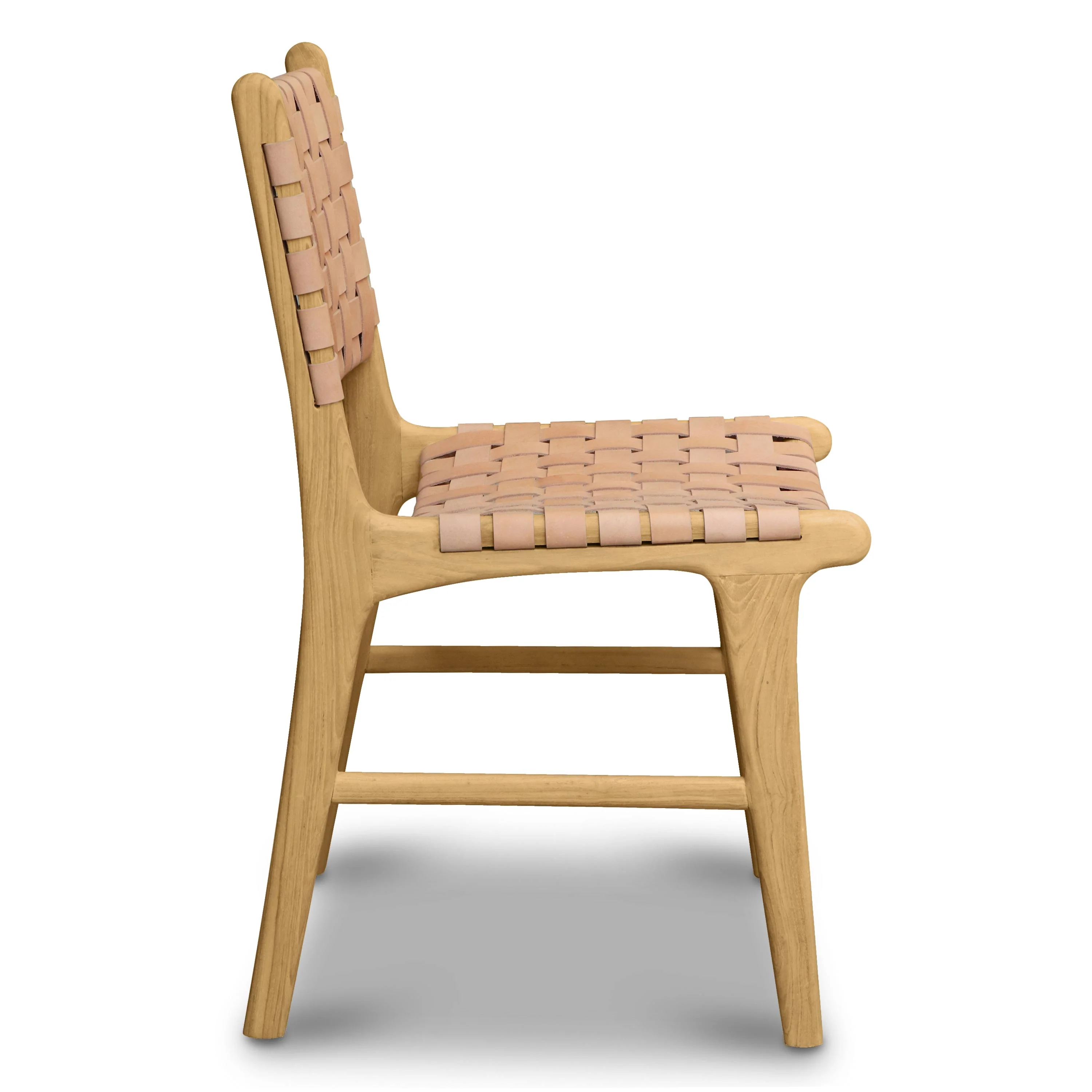 Banda Teak & Leather Dining Chair | Russet Natural - Image 4