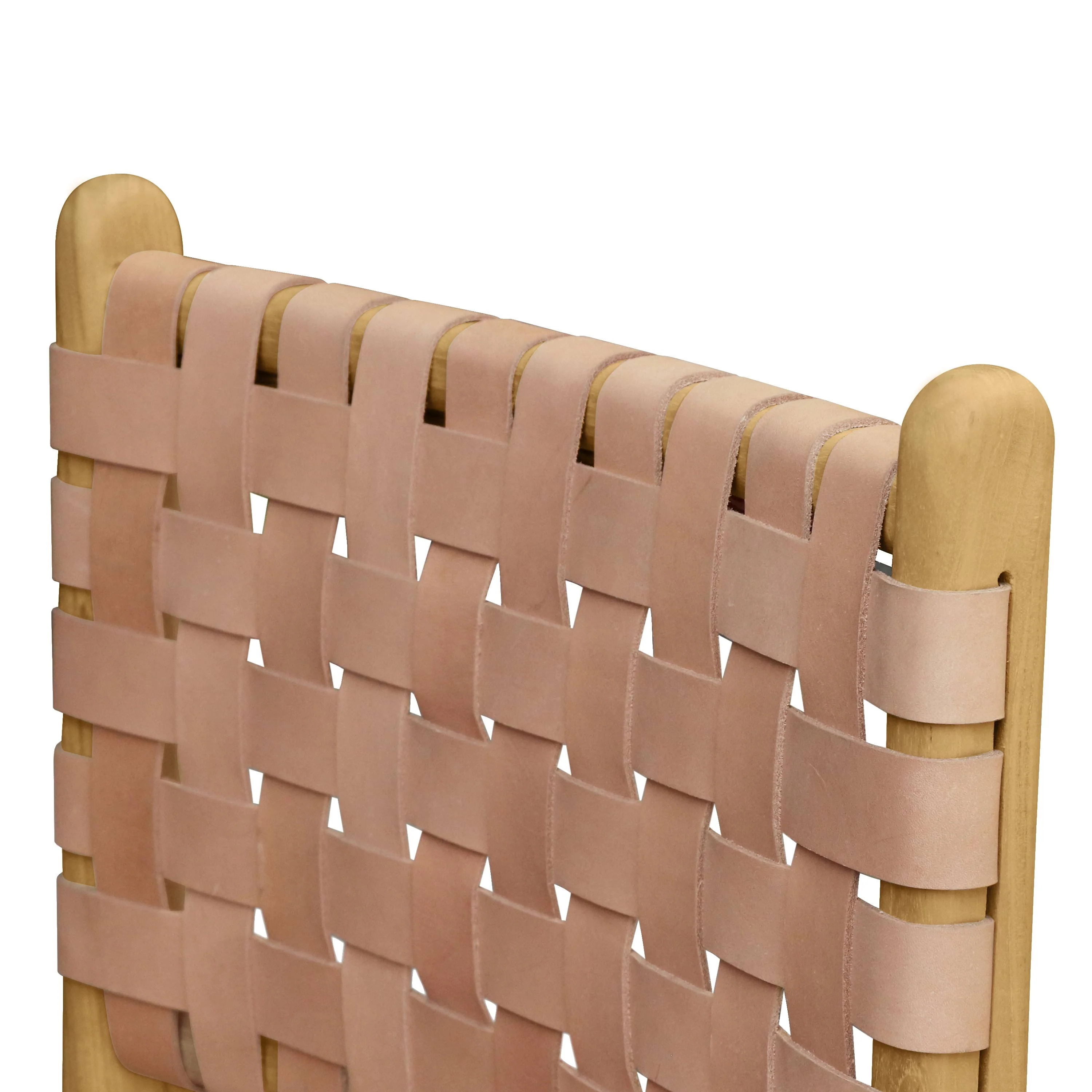 Banda Teak & Leather Dining Chair | Russet Natural - Image 7