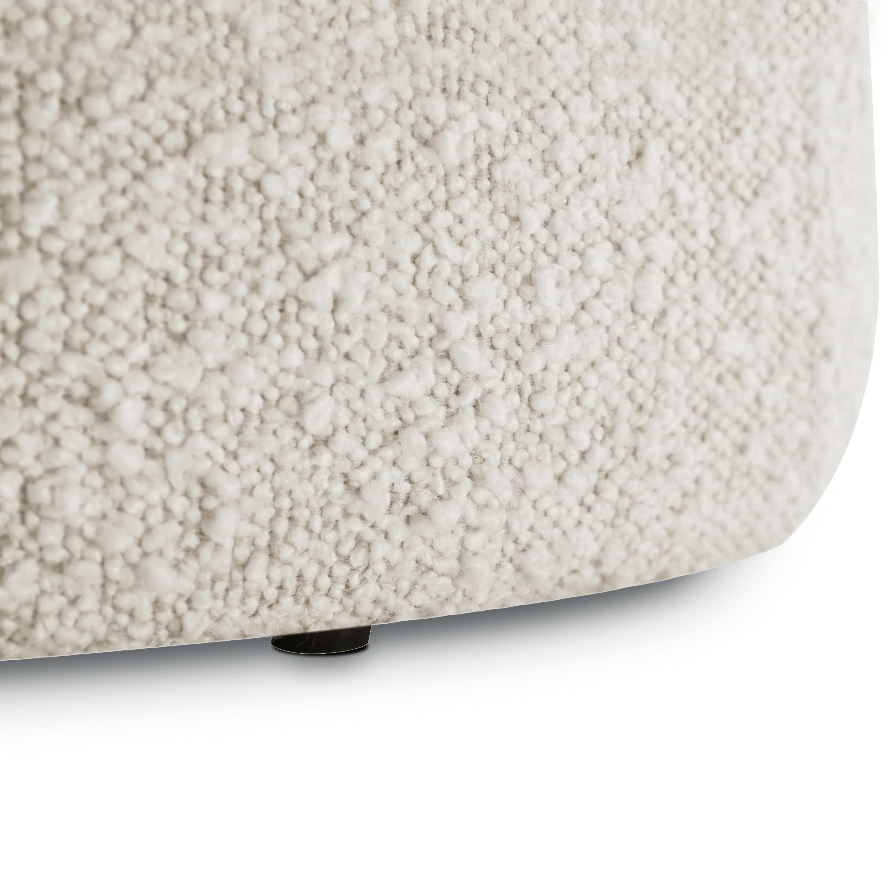 Basel Ottoman | Crema White Boucle - Image 4