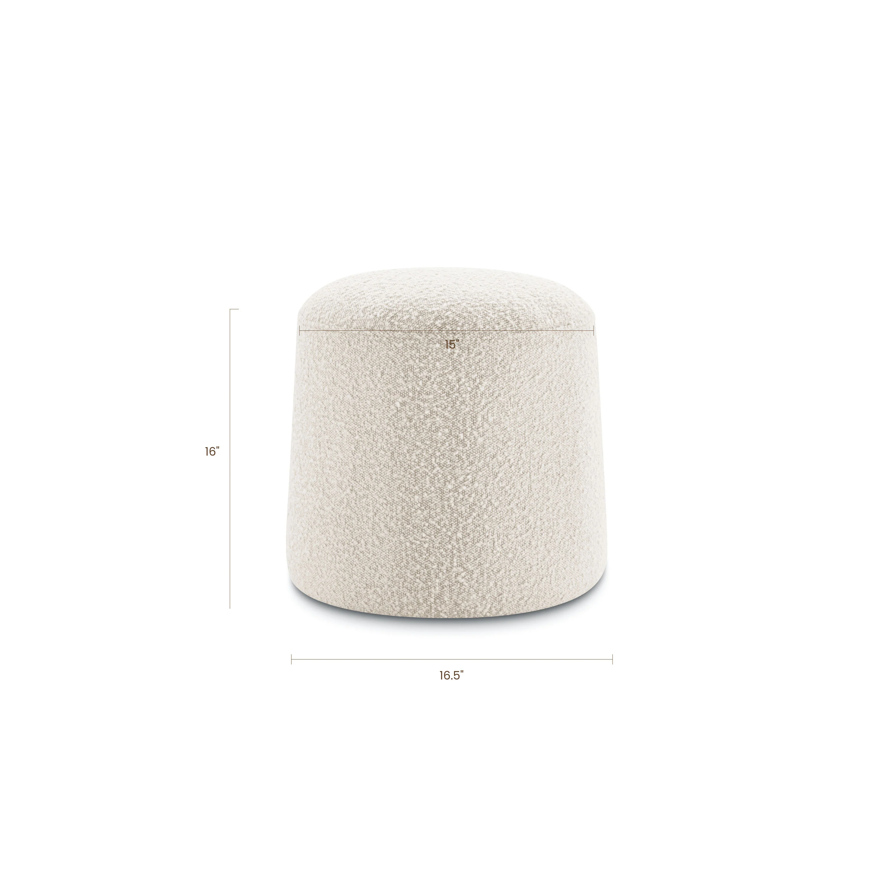 Basel Ottoman | Crema White Boucle - Image 8