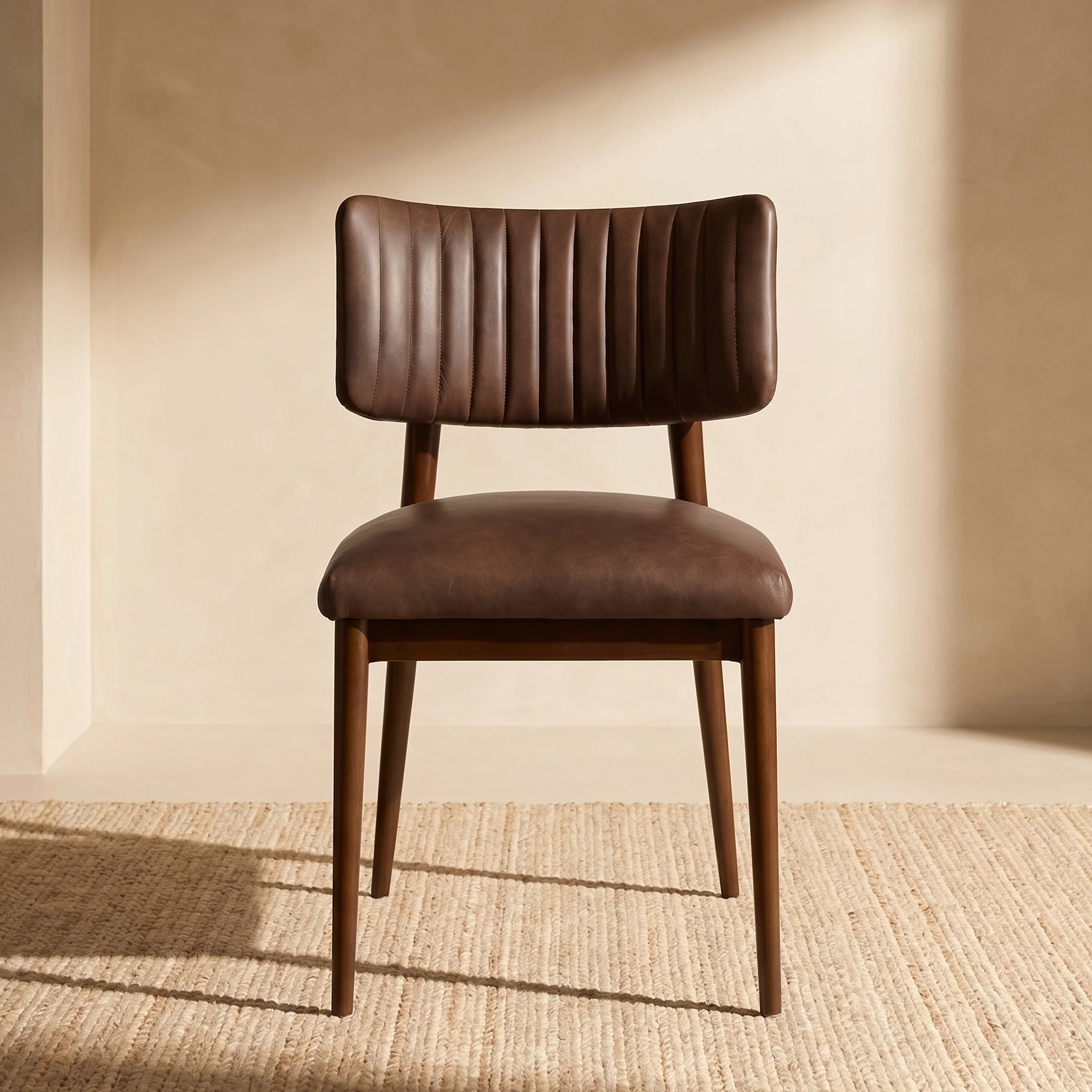 Bask Leather Dining Chair | Antique Brown - Image 2