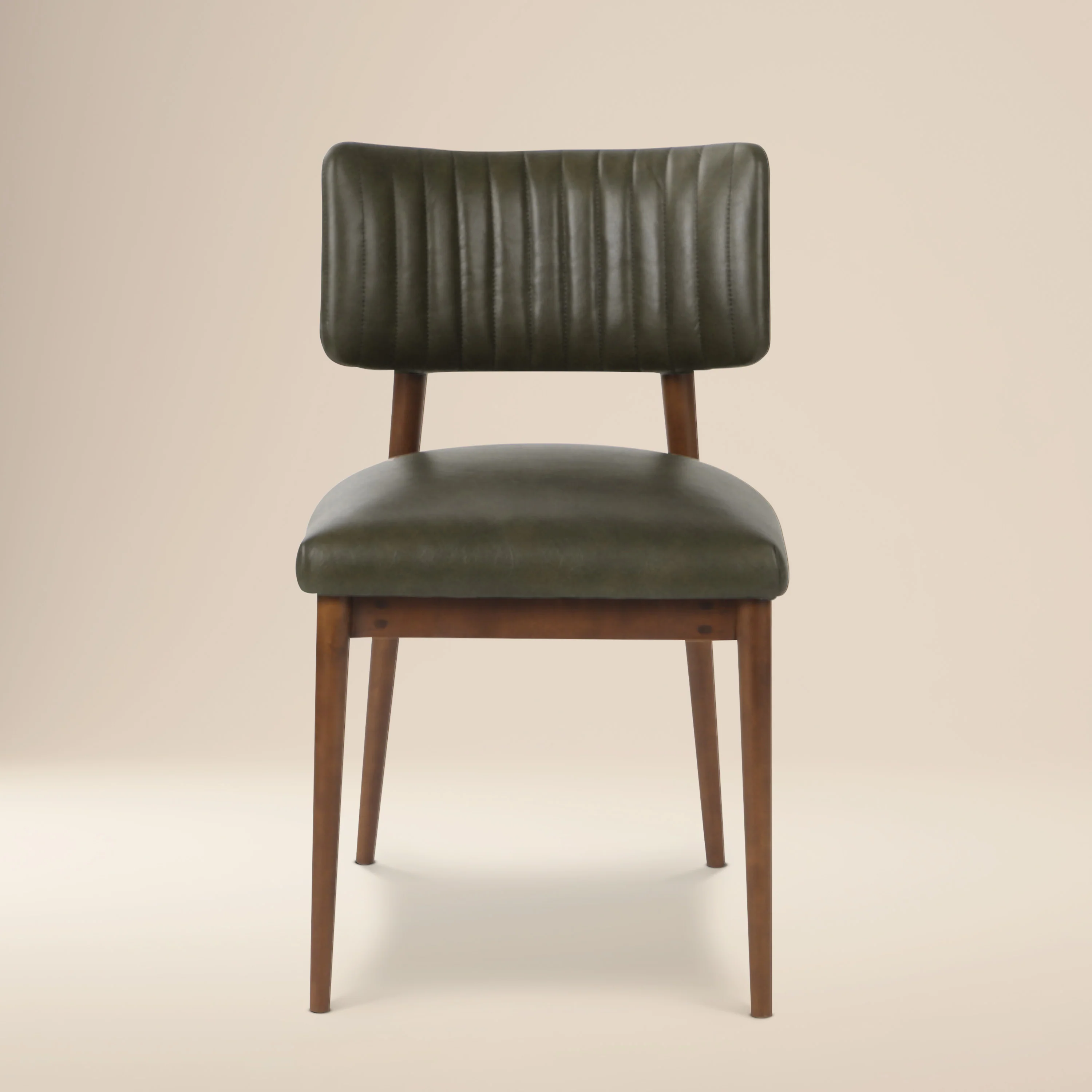 Bask Leather Dining Chair | Antique Green