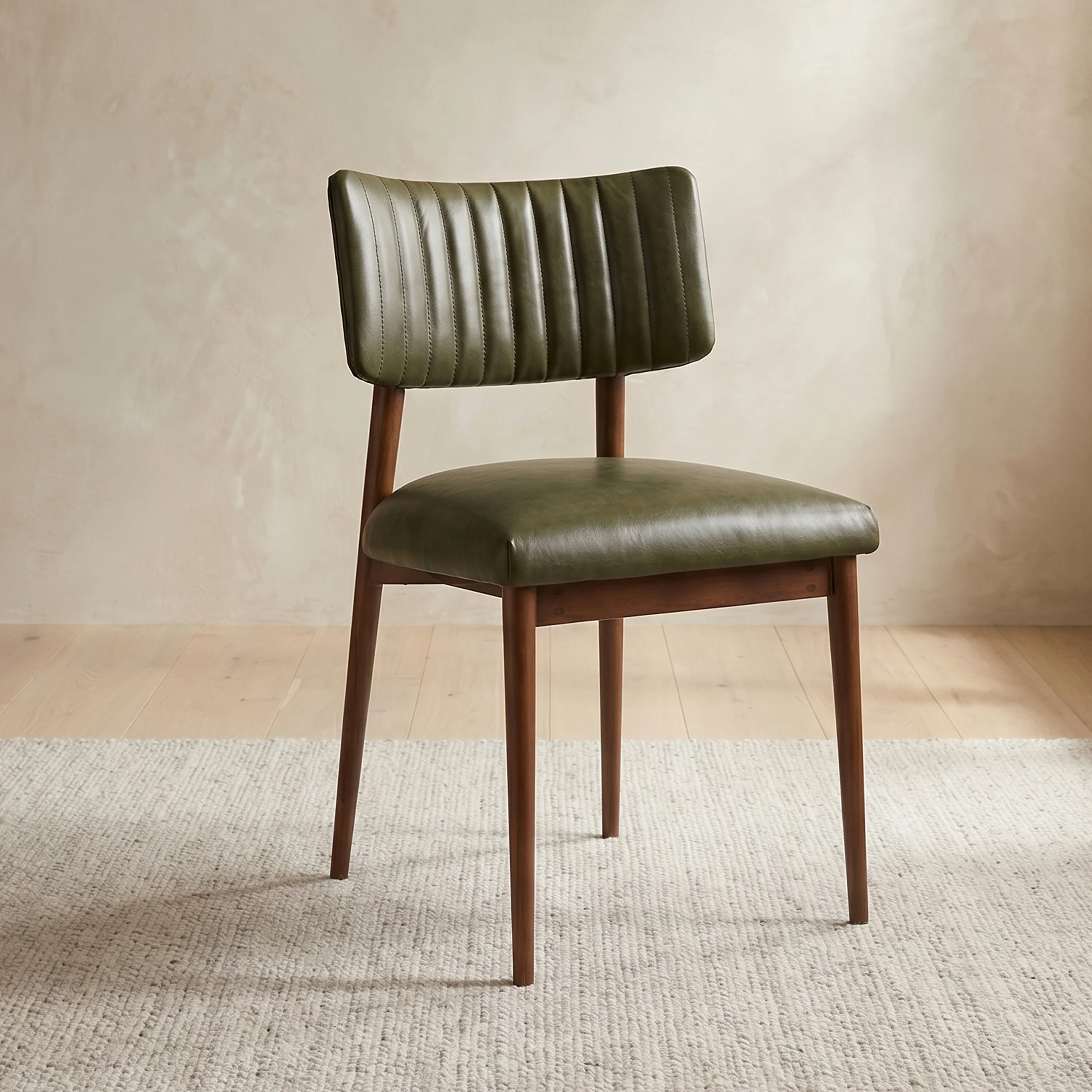Bask Leather Dining Chair | Antique Green - Image 2