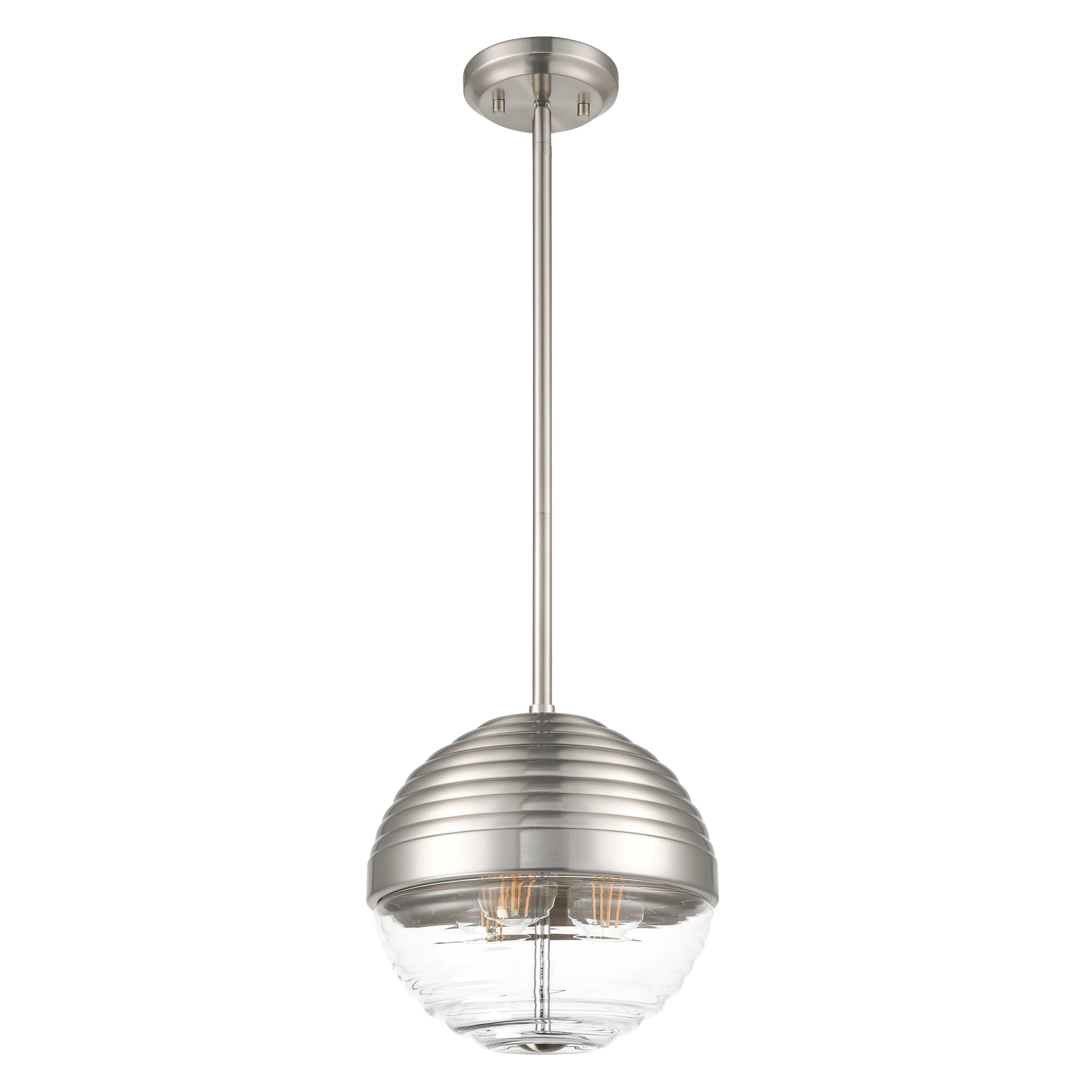Bea Pendant Light | Satin Nickel/Clear - Image 10