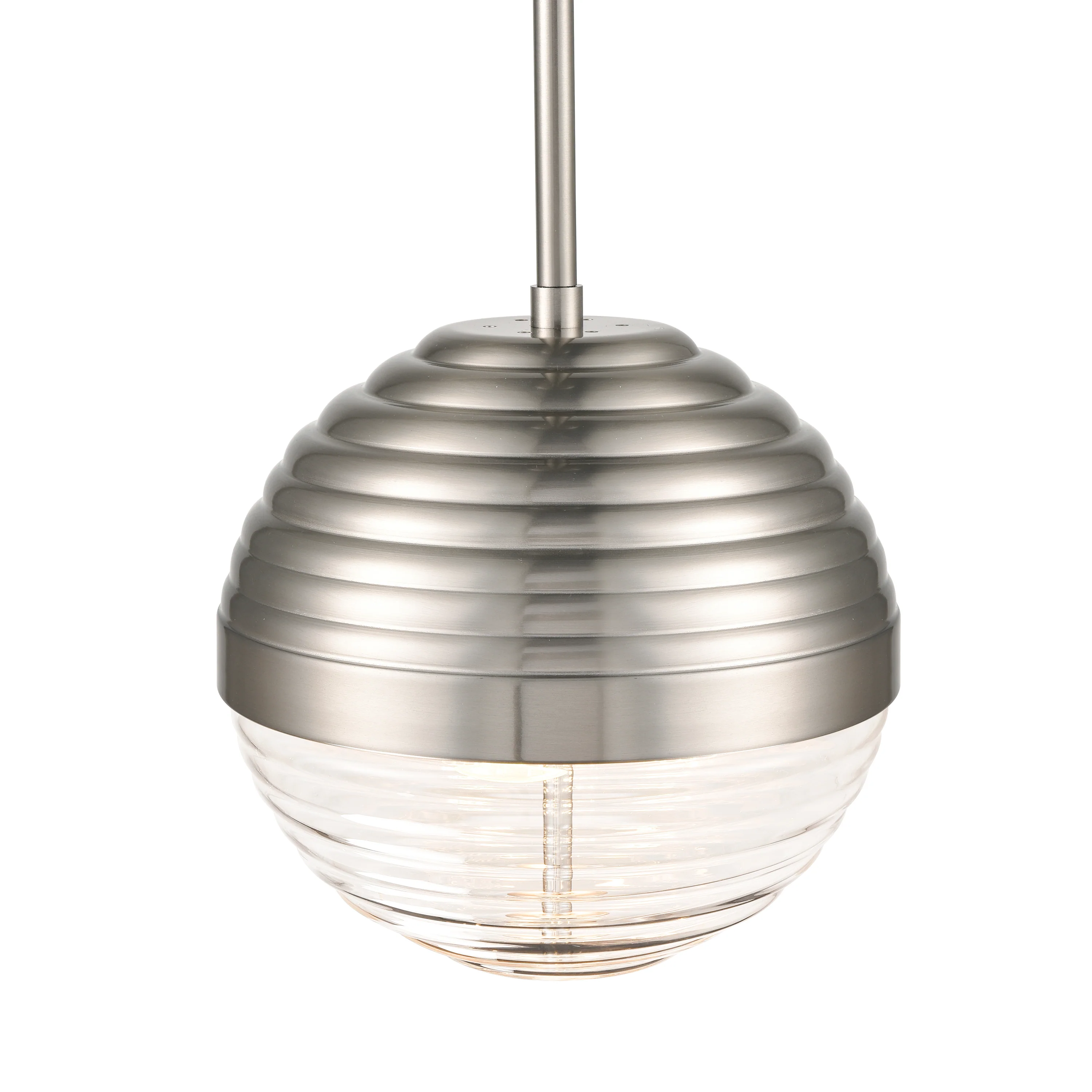 Bea Pendant Light | Satin Nickel/Clear - Image 11