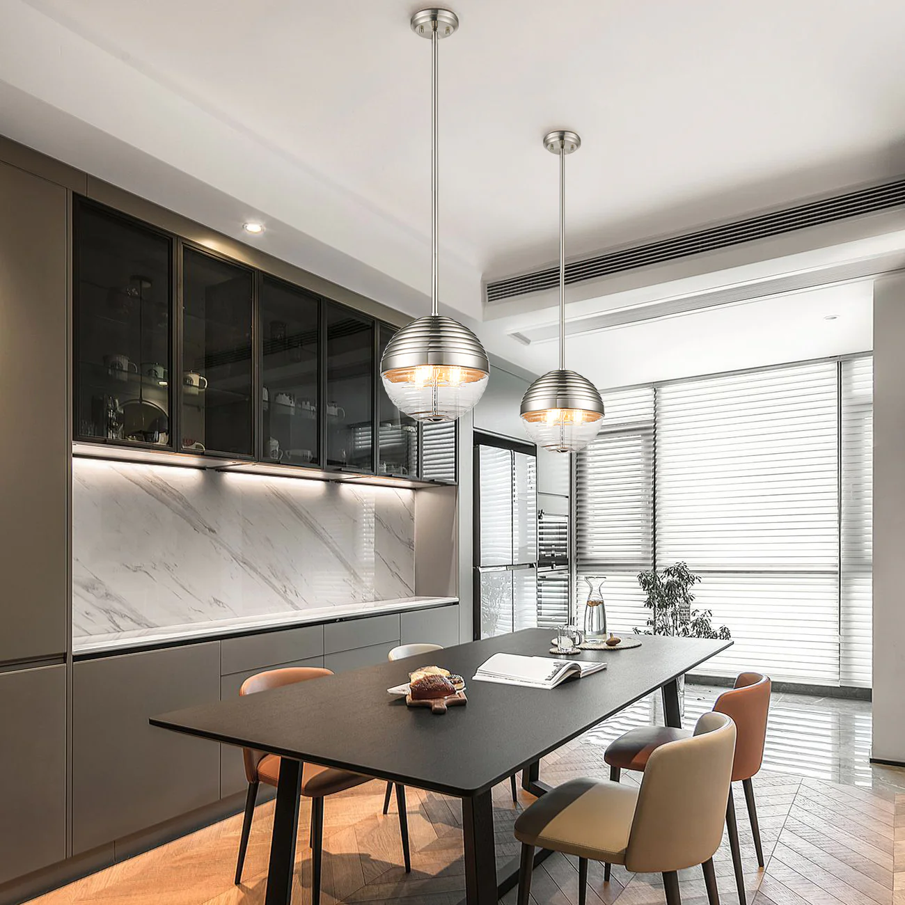 Bea Pendant Light | Satin Nickel/Clear - Image 6