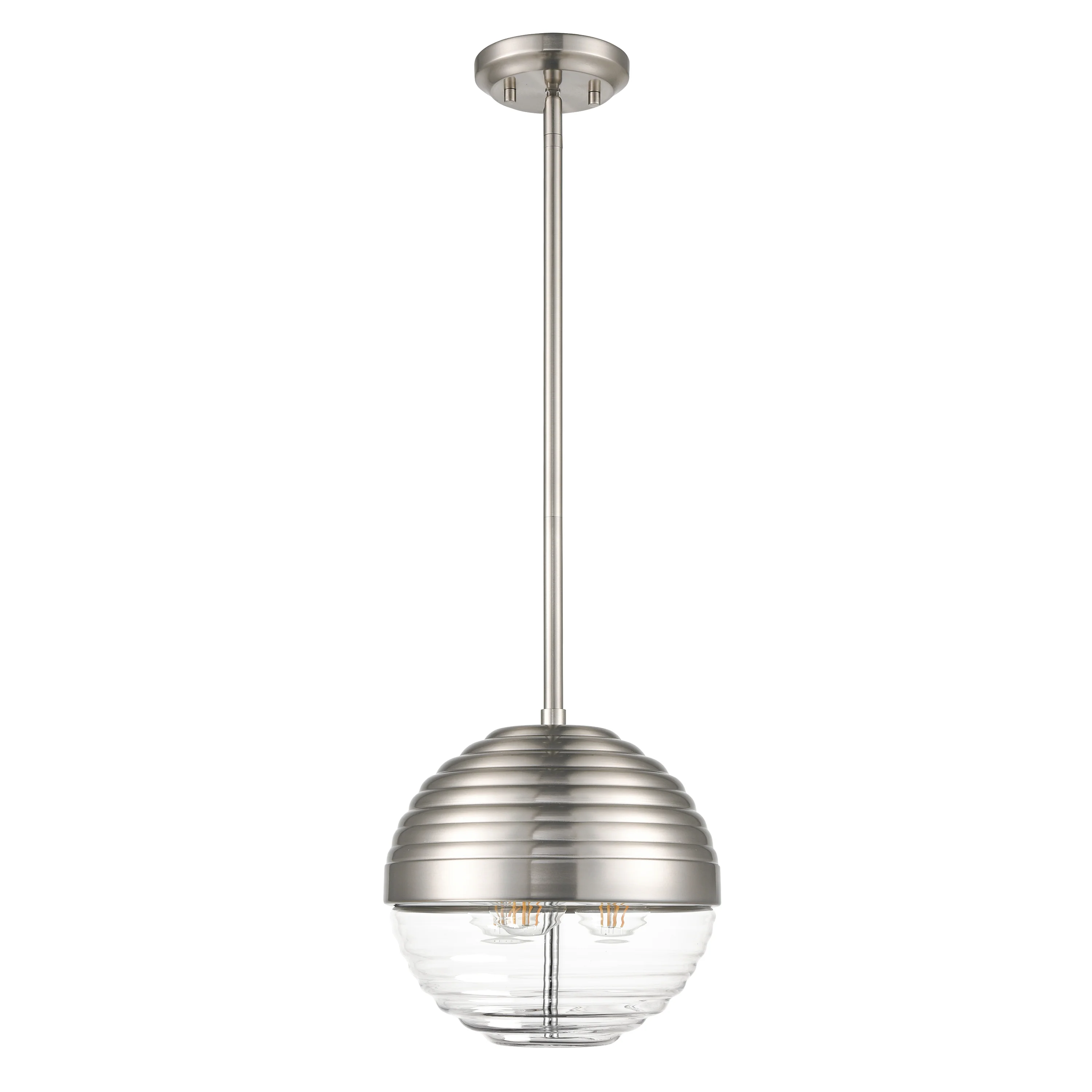 Bea Pendant Light | Satin Nickel/Clear - Image 8