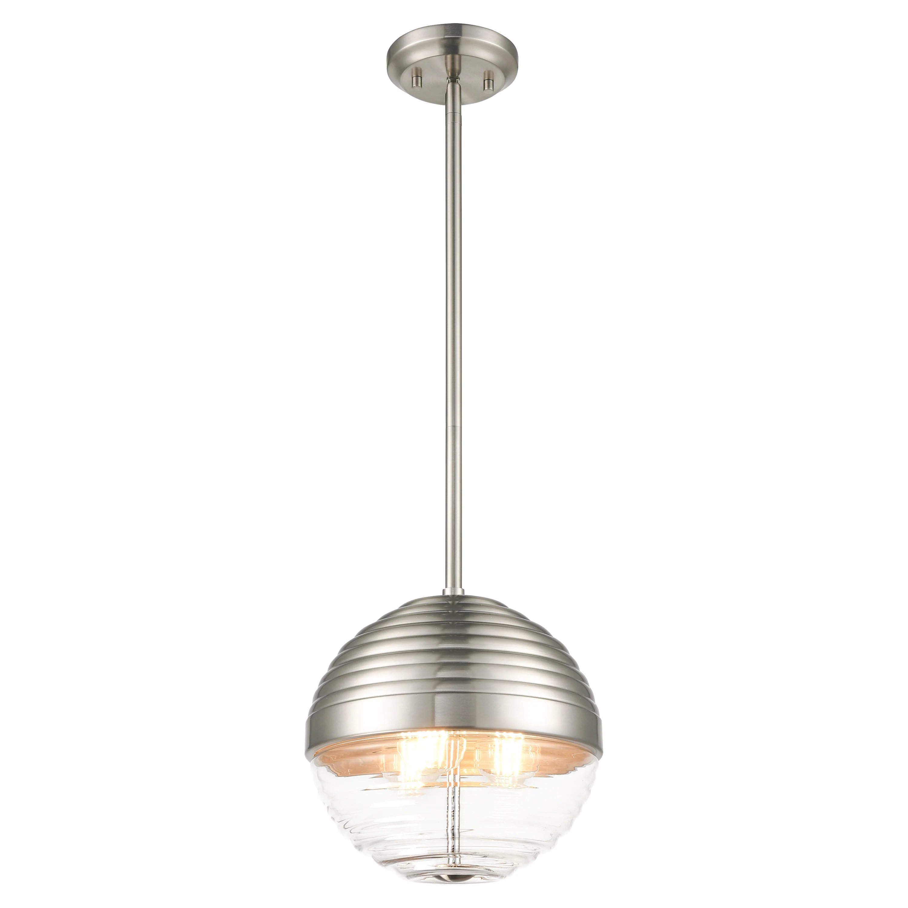 Bea Pendant Light | Satin Nickel/Clear - Image 9