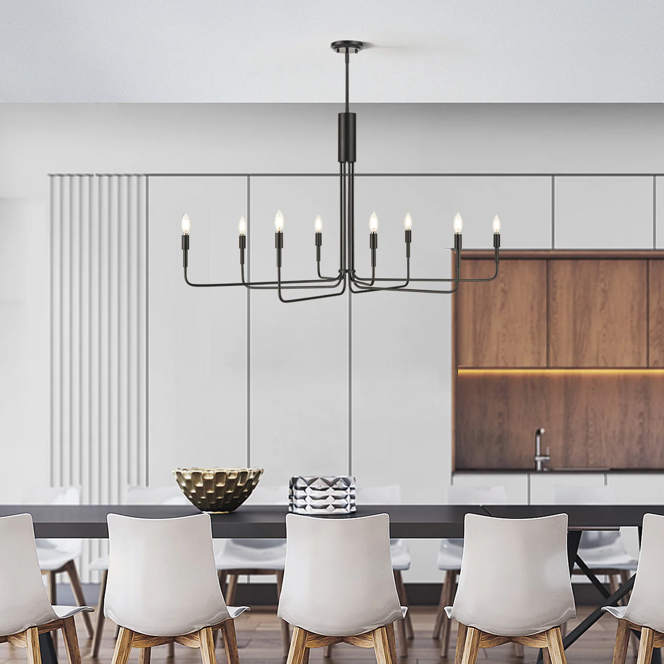 Bella 8-Light Chandelier | Black - Image 4