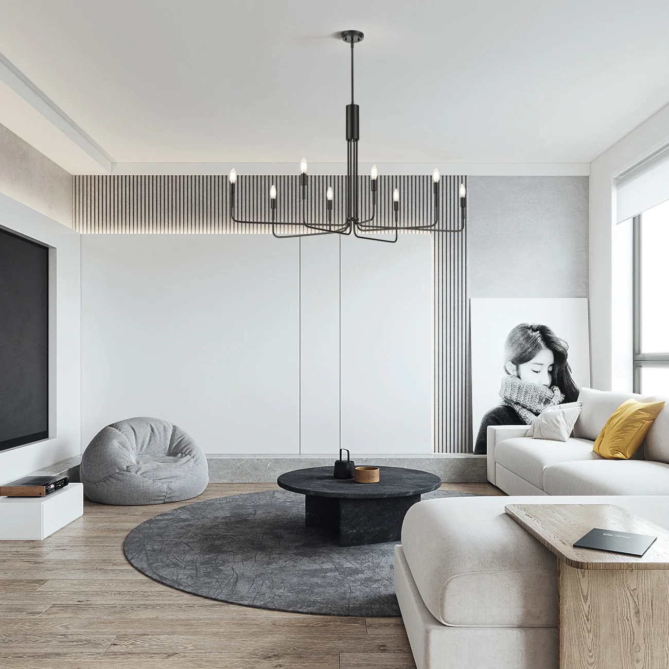 Bella 8-Light Chandelier | Black - Image 5