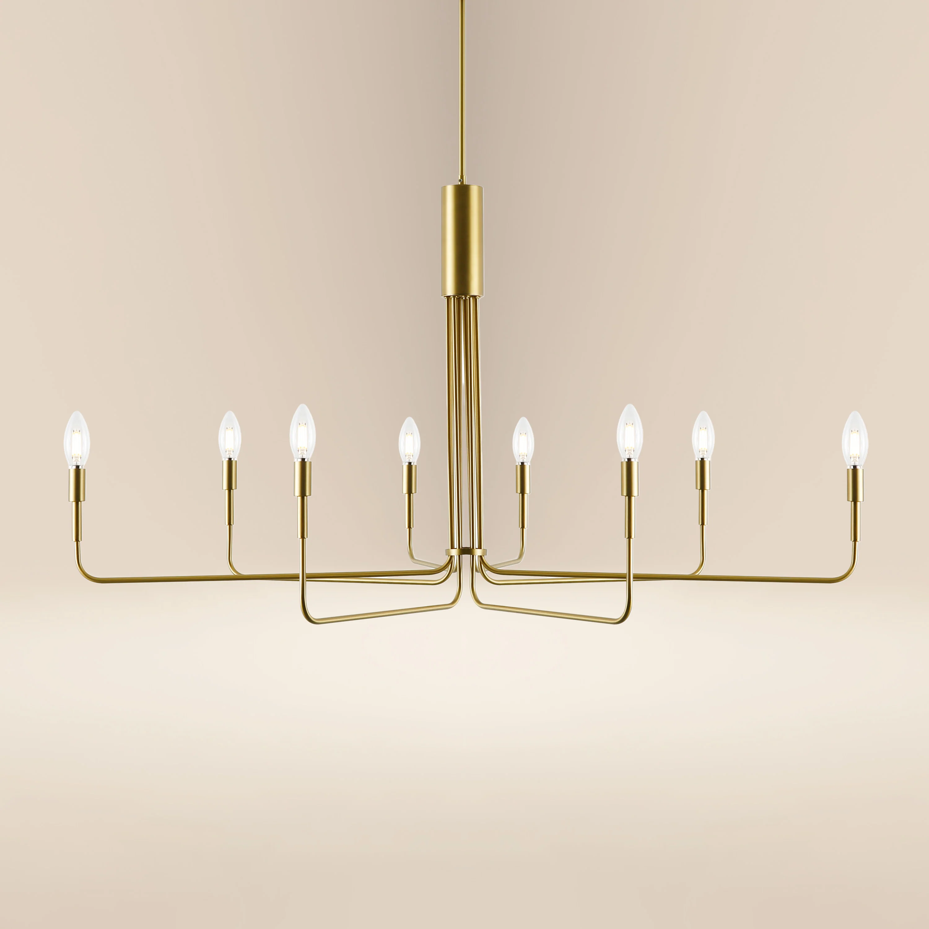 Bella 8-Light Chandelier | Brushed Brass