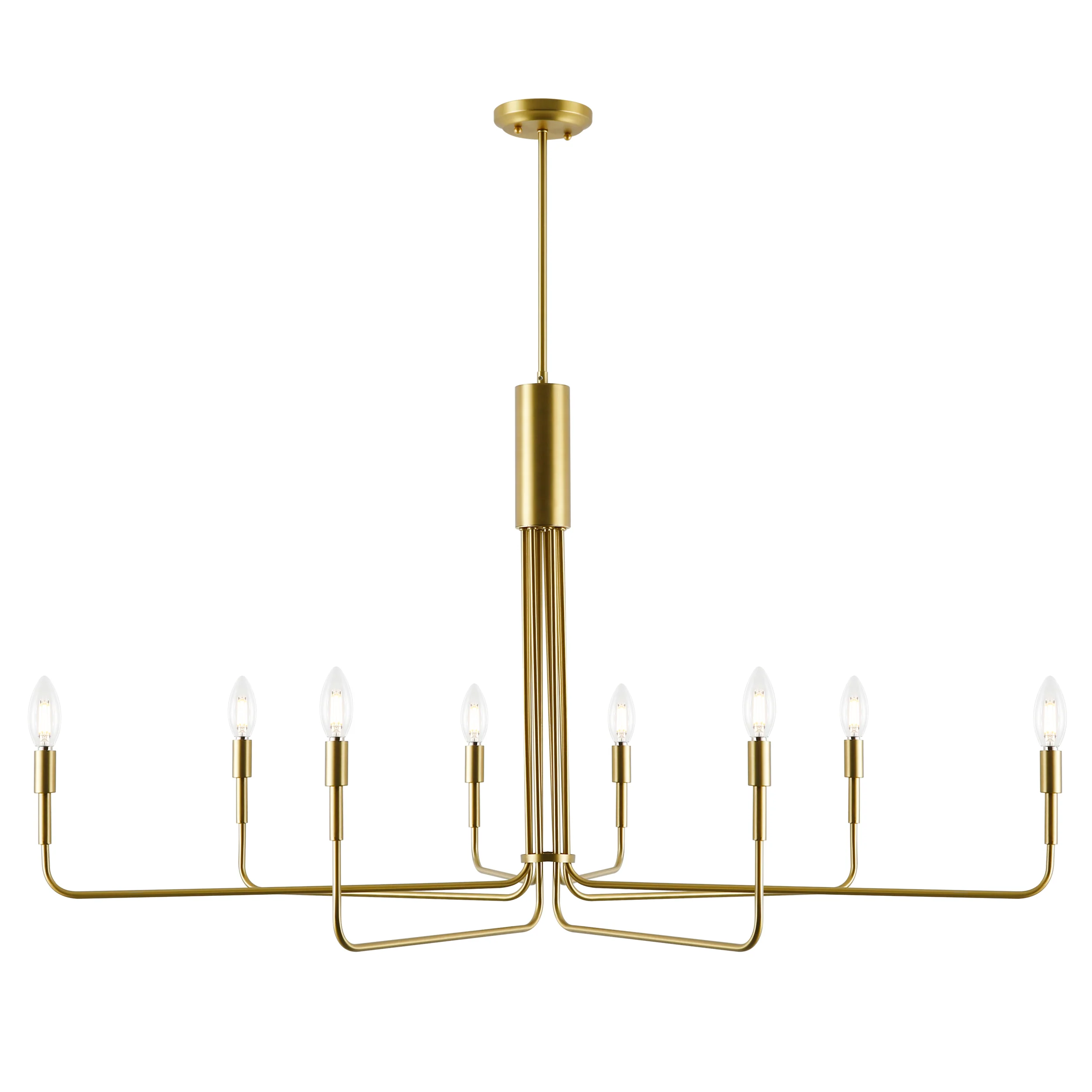 Bella 8-Light Chandelier | Brushed Brass - Image 3