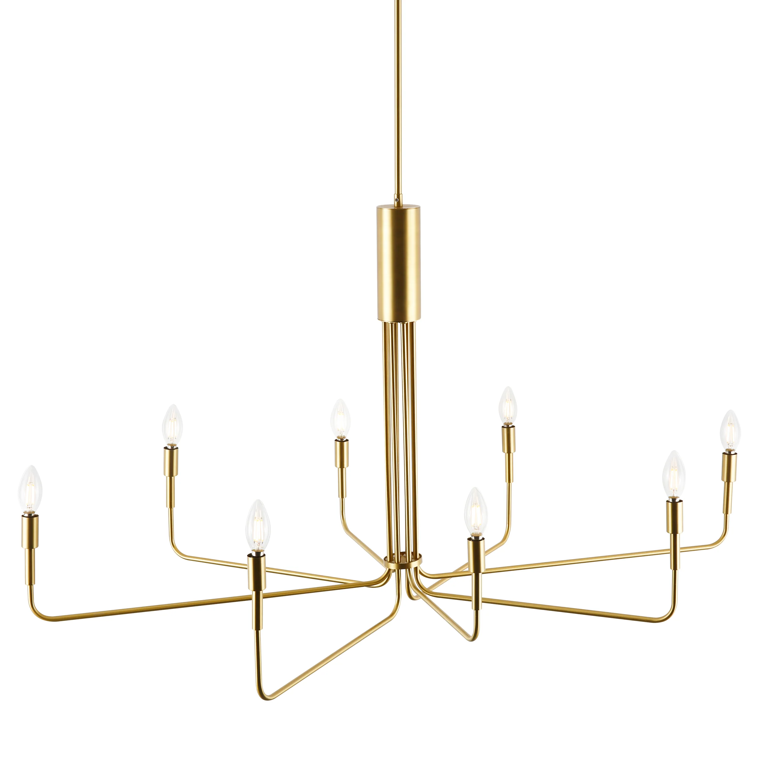 Bella 8-Light Chandelier | Brushed Brass - Image 4