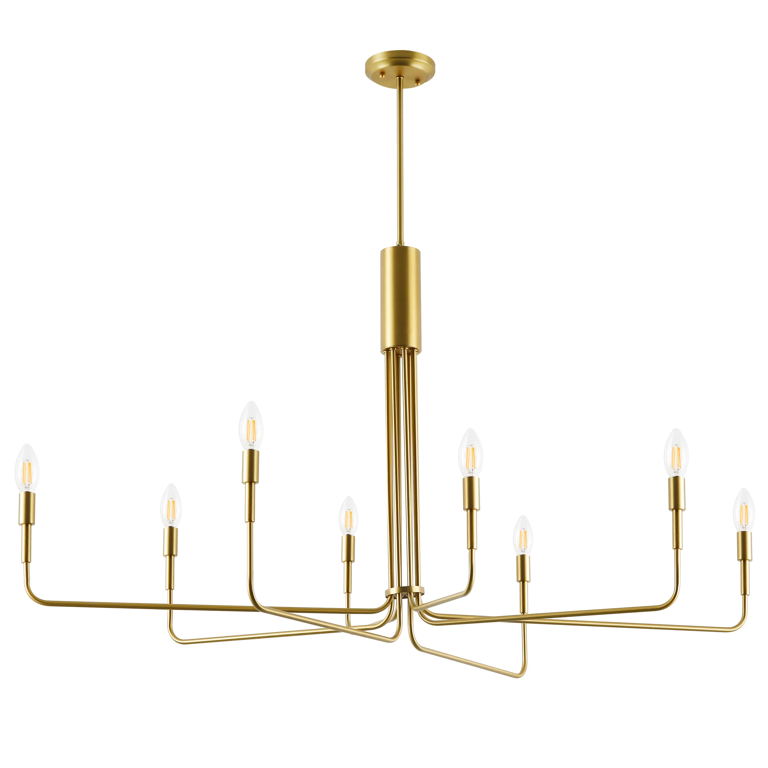 Bella 8-Light Chandelier | Brushed Brass - Image 6