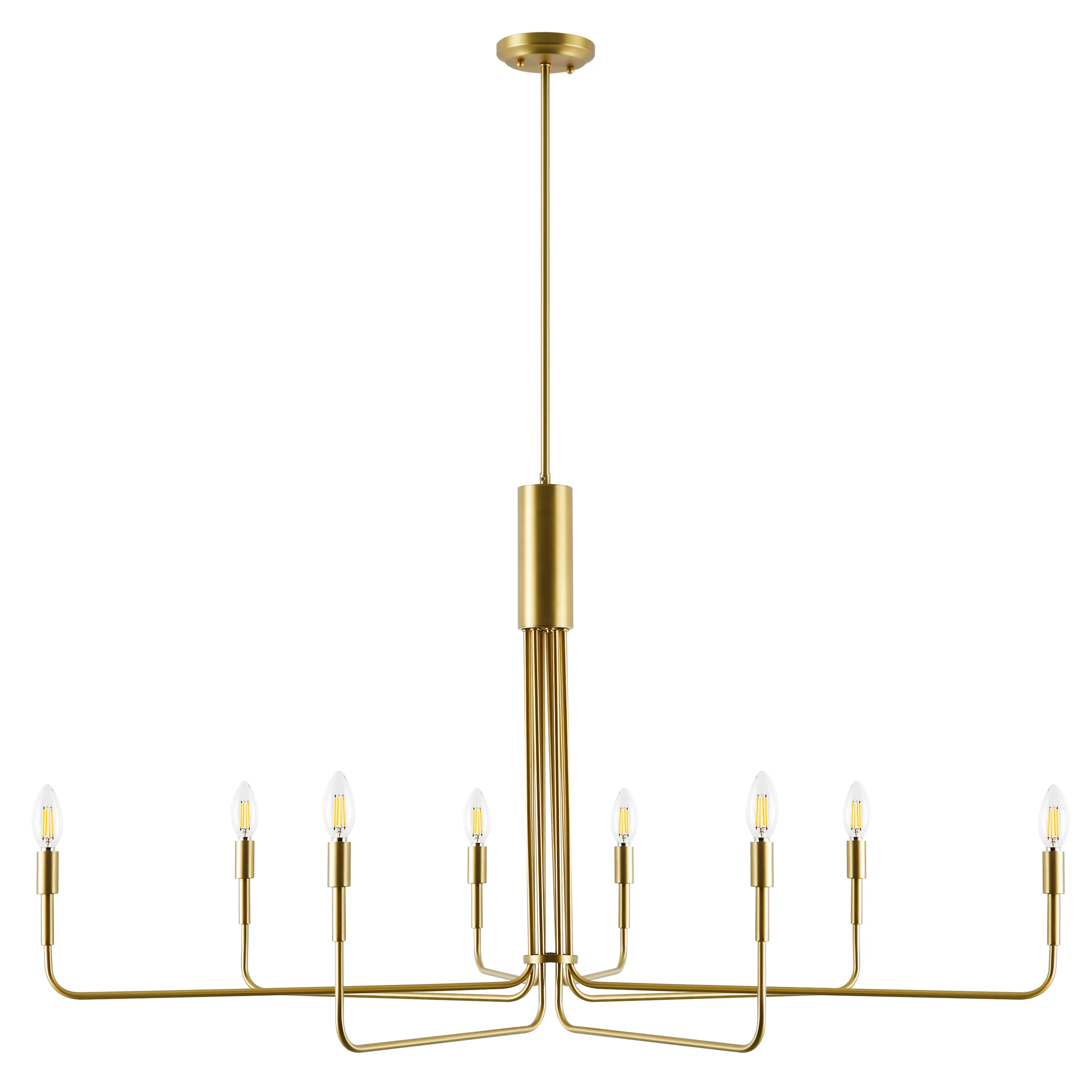 Bella 8-Light Chandelier | Brushed Brass - Image 7