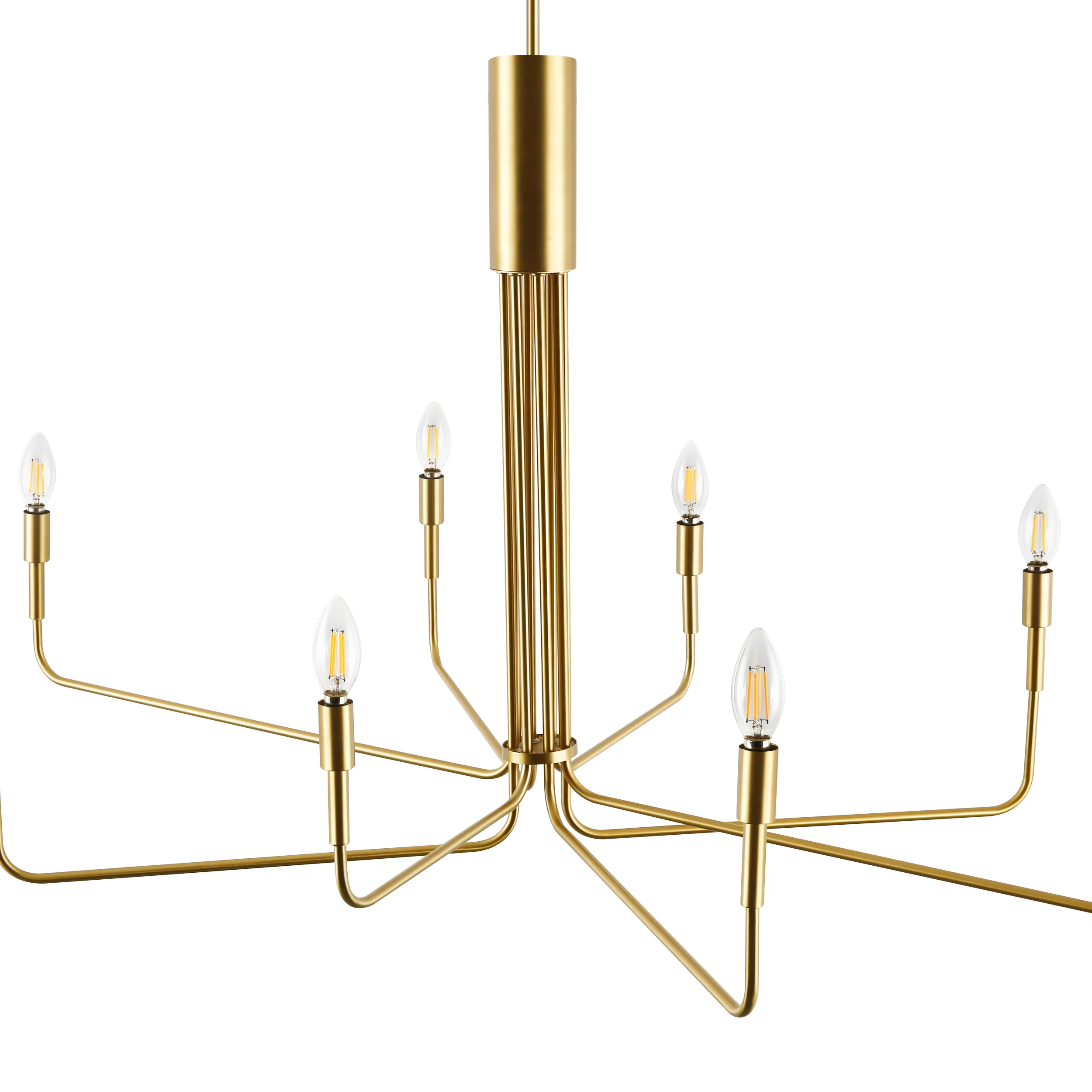 Bella 8-Light Chandelier | Brushed Brass - Image 9