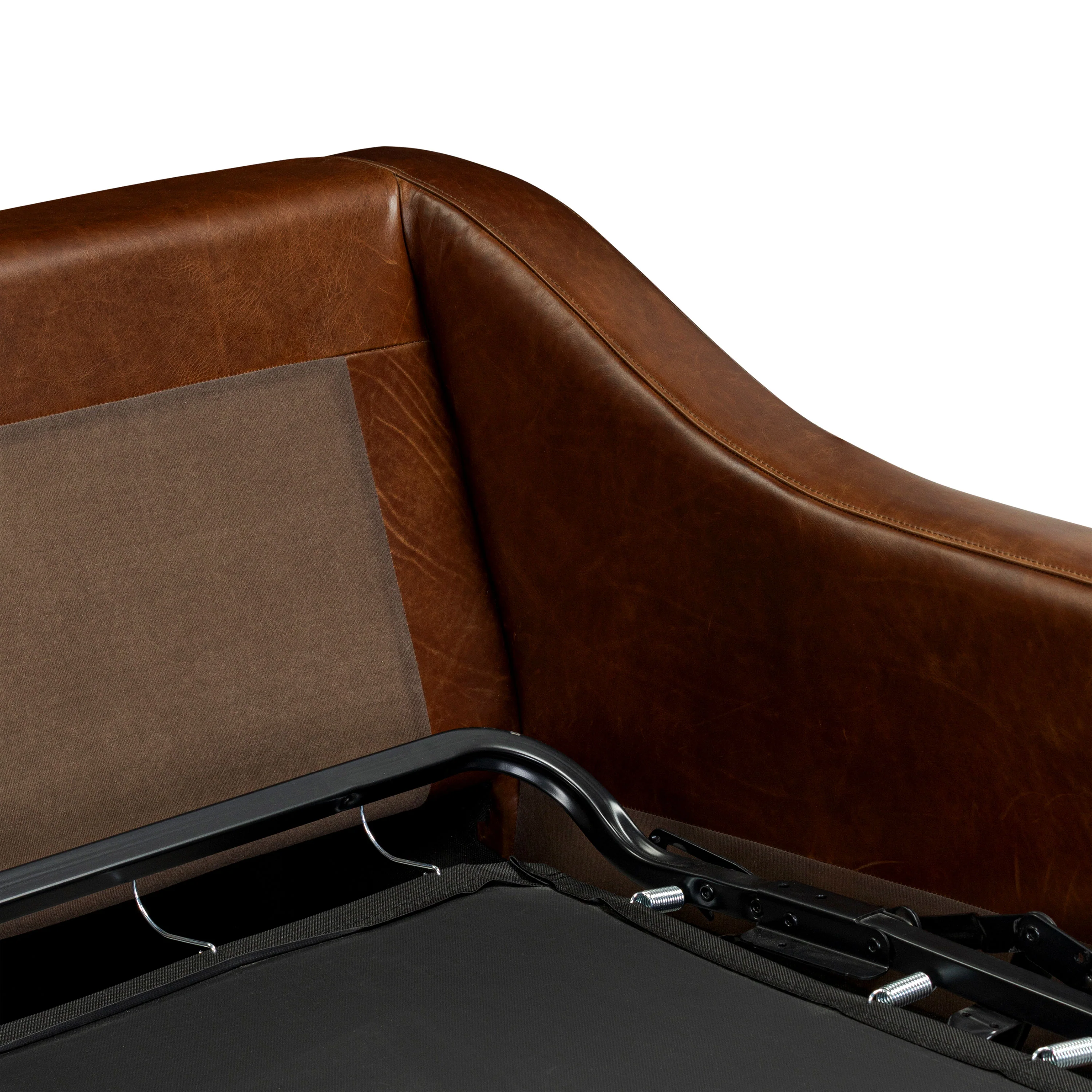 Biltmore 80.5" Leather Pull-Out Convertible Sleeper Sofa | Oscuro Brown - Image 13
