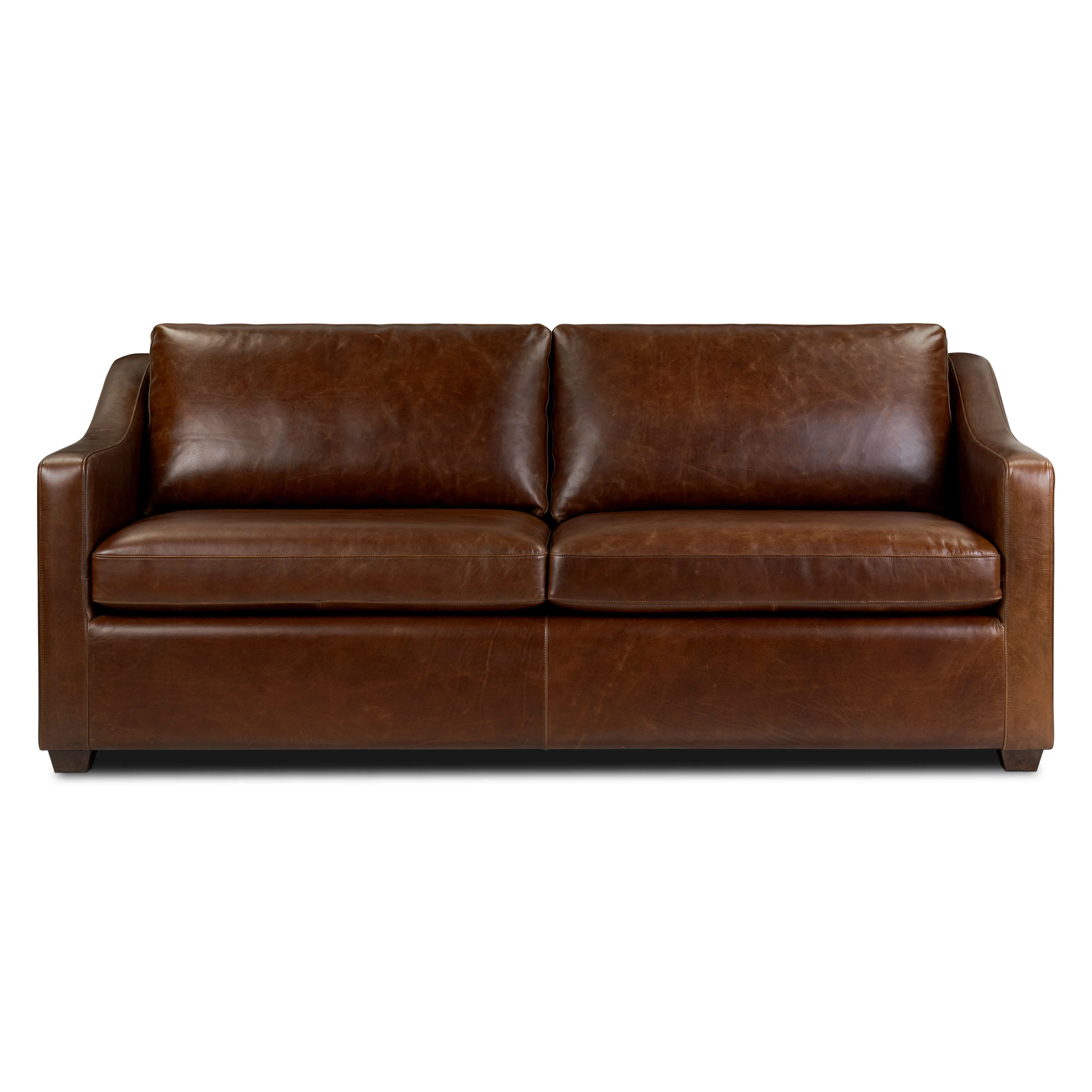 Biltmore 80.5" Leather Pull-Out Convertible Sleeper Sofa | Oscuro Brown - Image 3