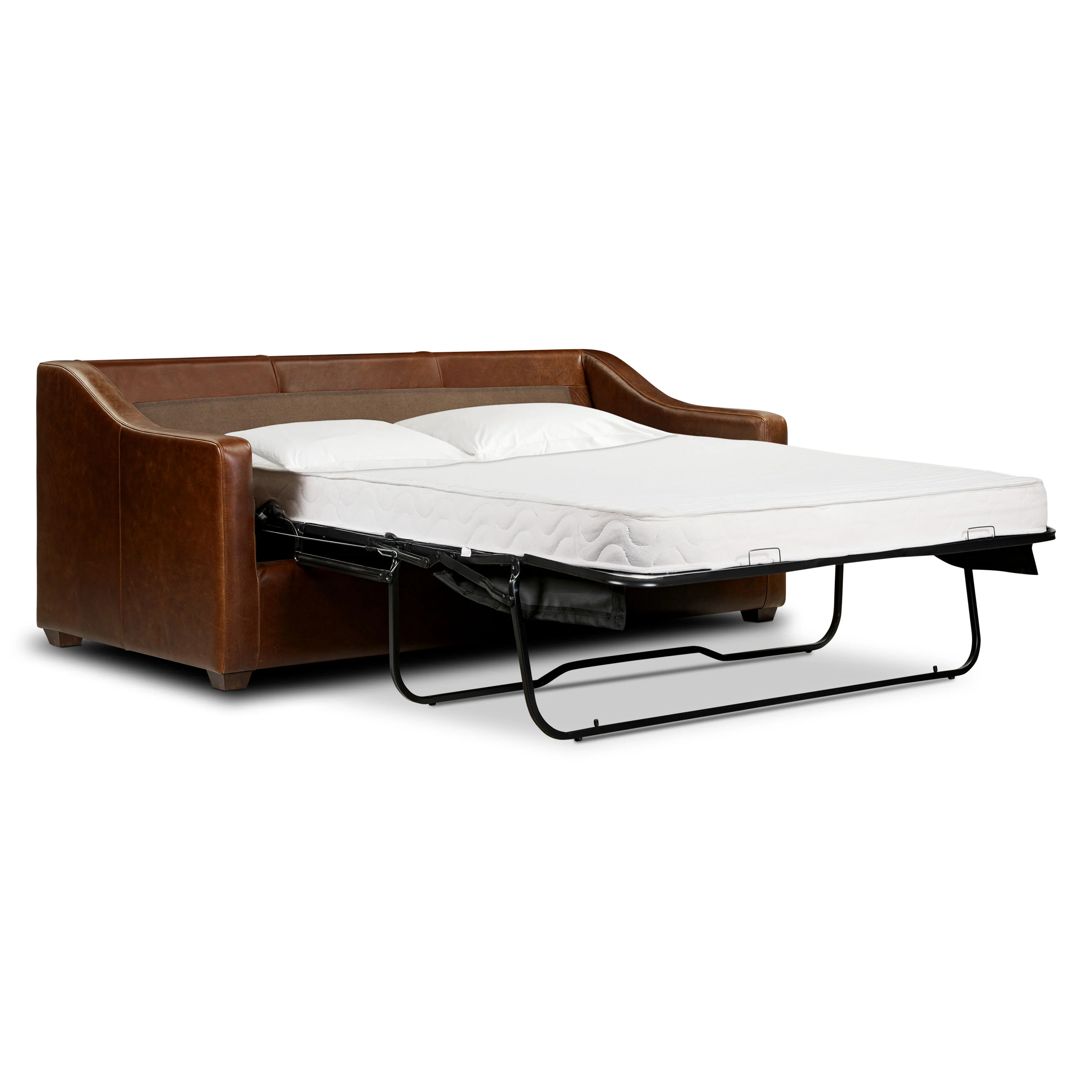 Biltmore 80.5" Leather Pull-Out Convertible Sleeper Sofa | Oscuro Brown - Image 6