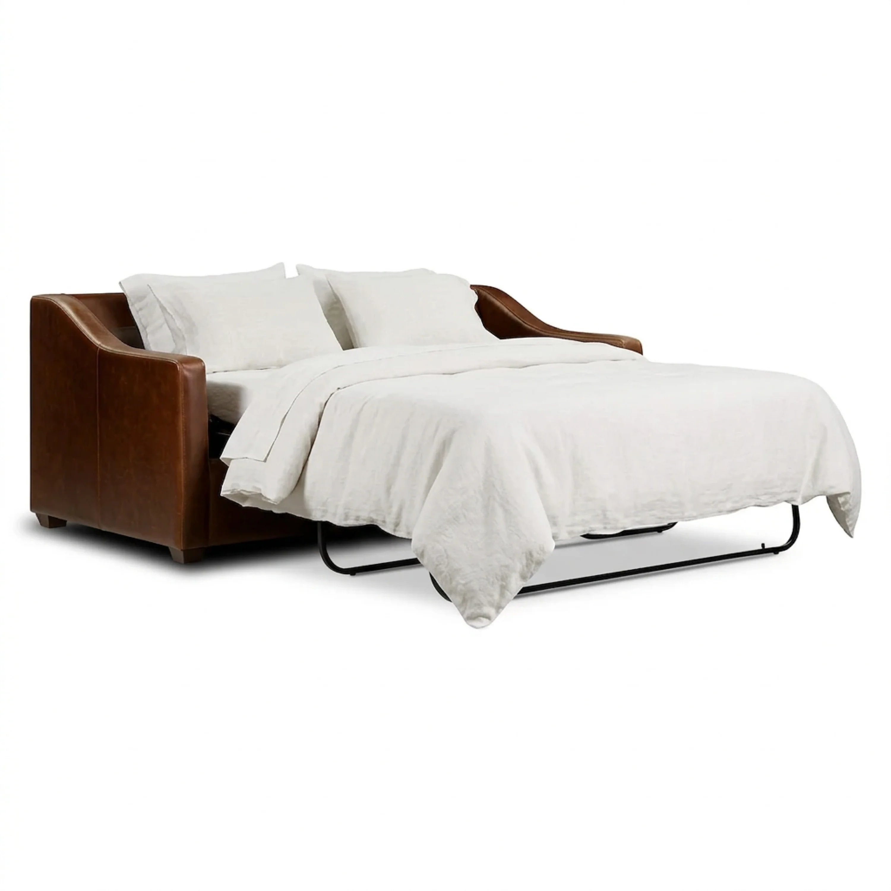 Biltmore 80.5" Leather Pull-Out Convertible Sleeper Sofa | Oscuro Brown - Image 7