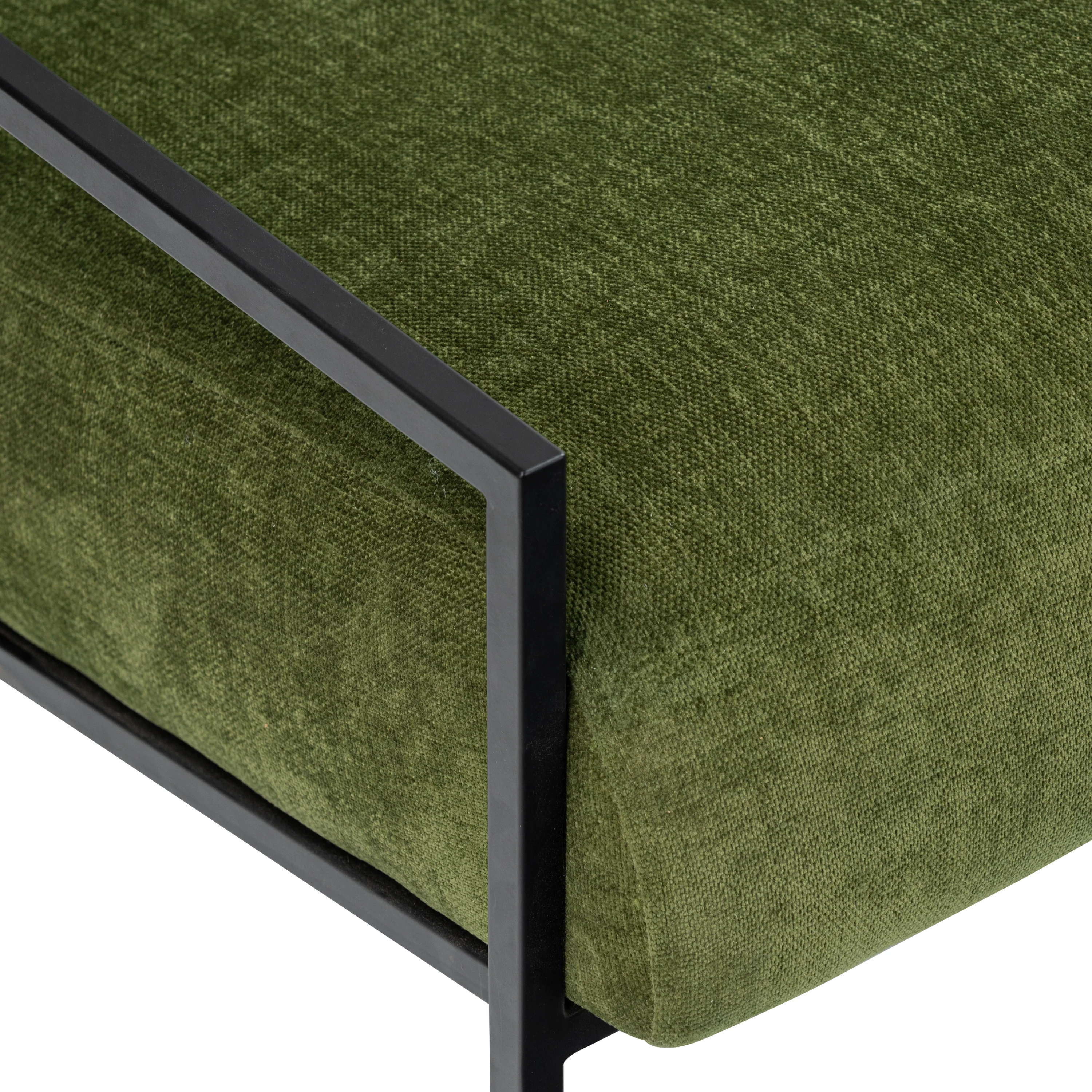 Bo Fabric Lounge Chair | Distressed Green Velvet - Image 12