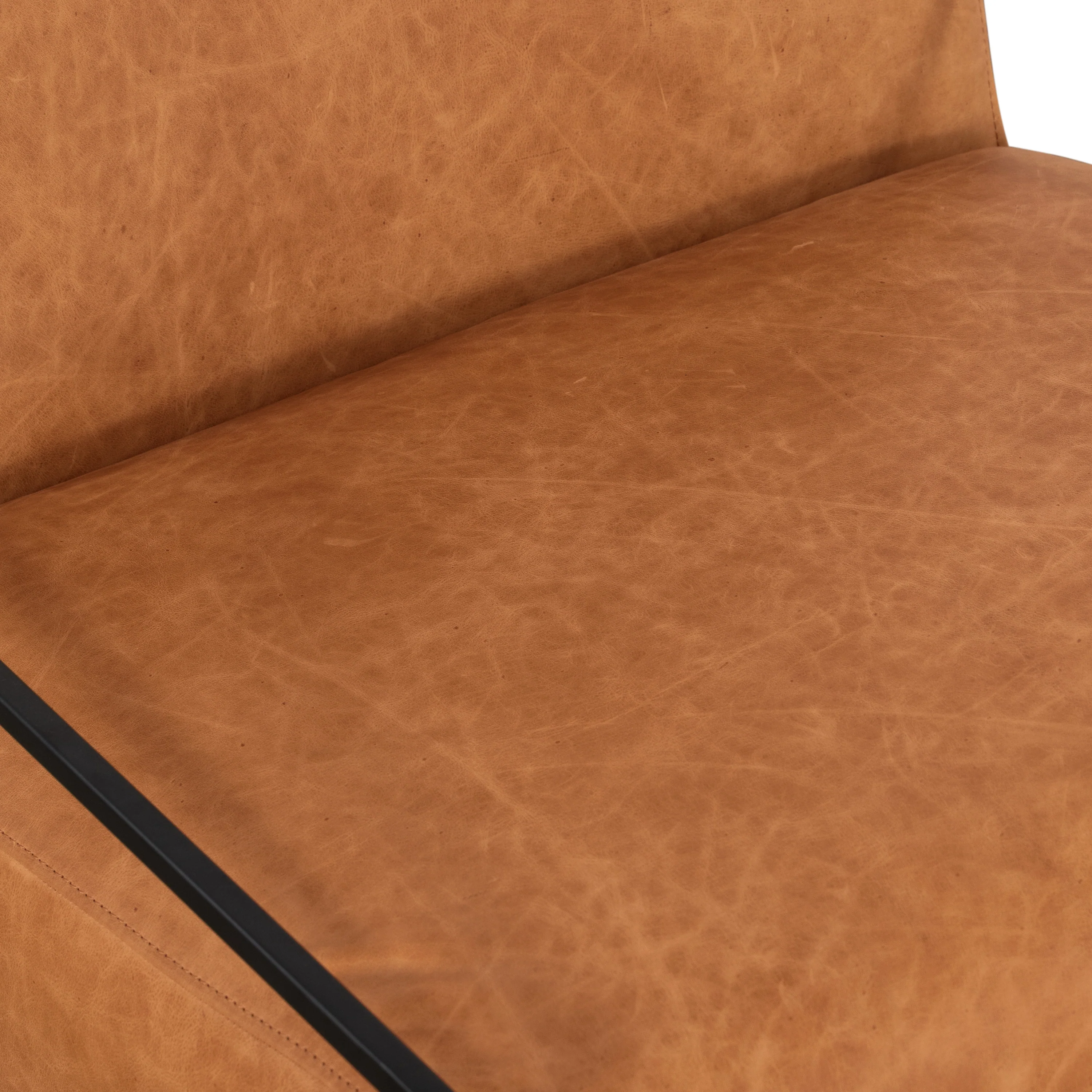 Bo Leather Lounge Chair | Cognac Tan - Image 10