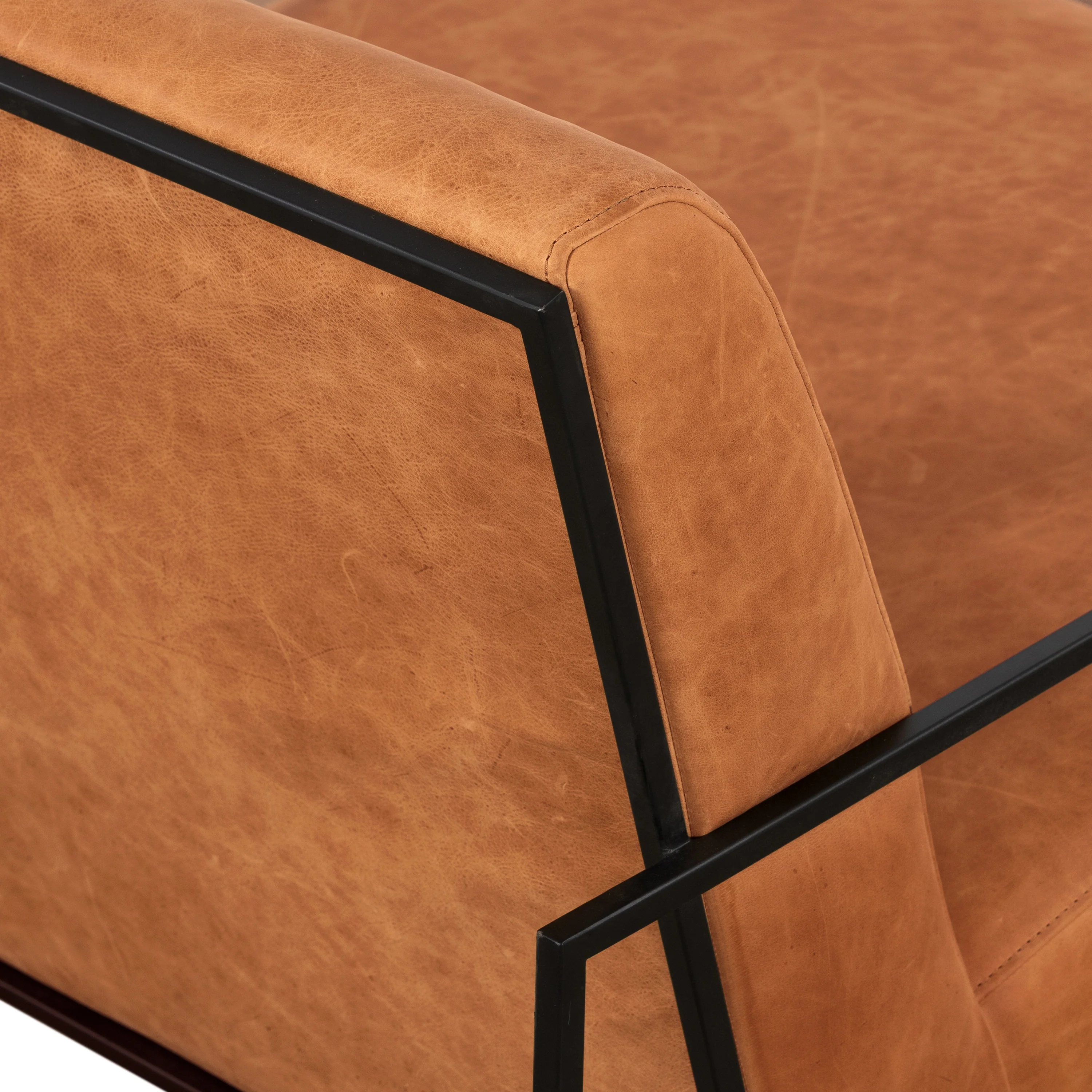 Bo Leather Lounge Chair | Cognac Tan - Image 11