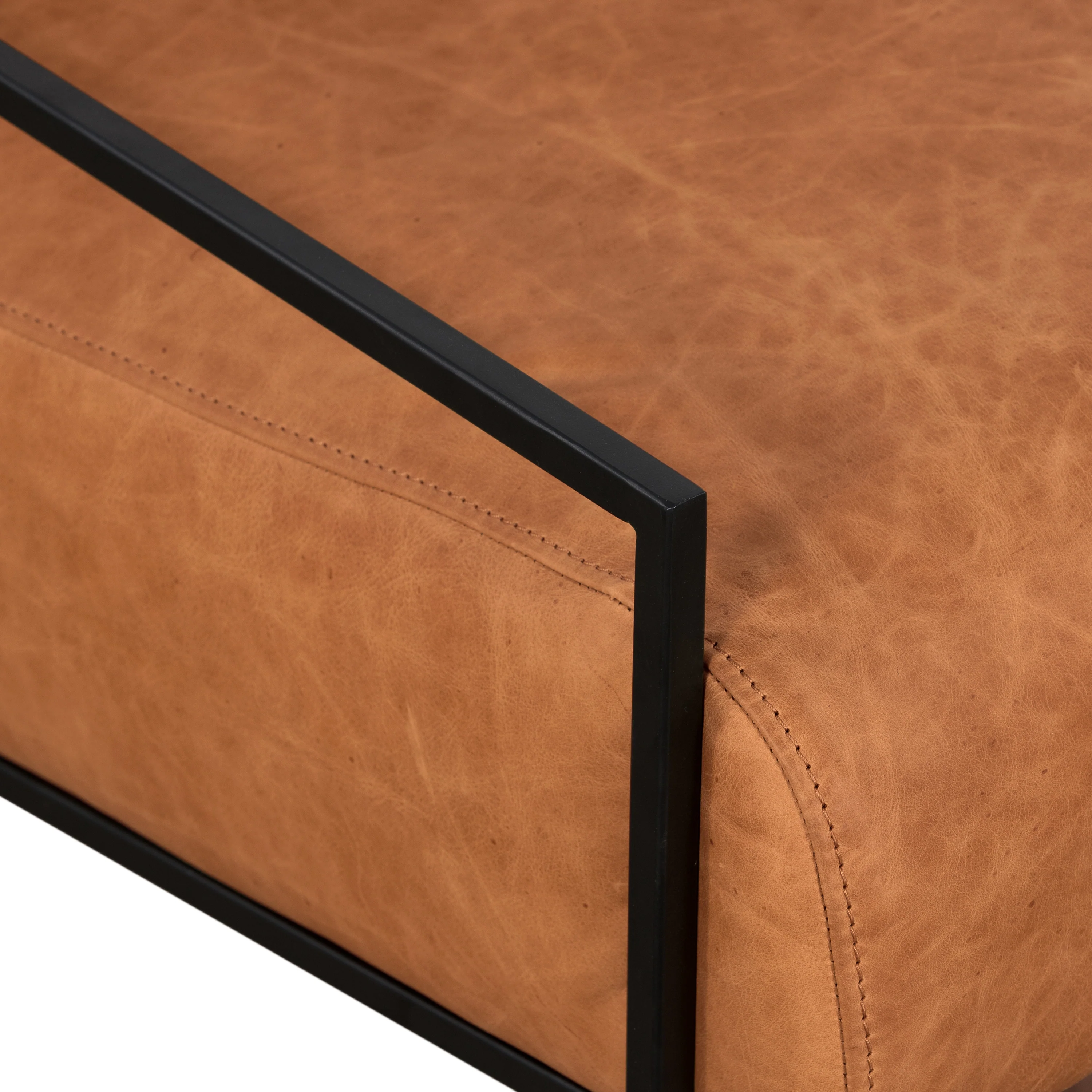 Bo Leather Lounge Chair | Cognac Tan - Image 12