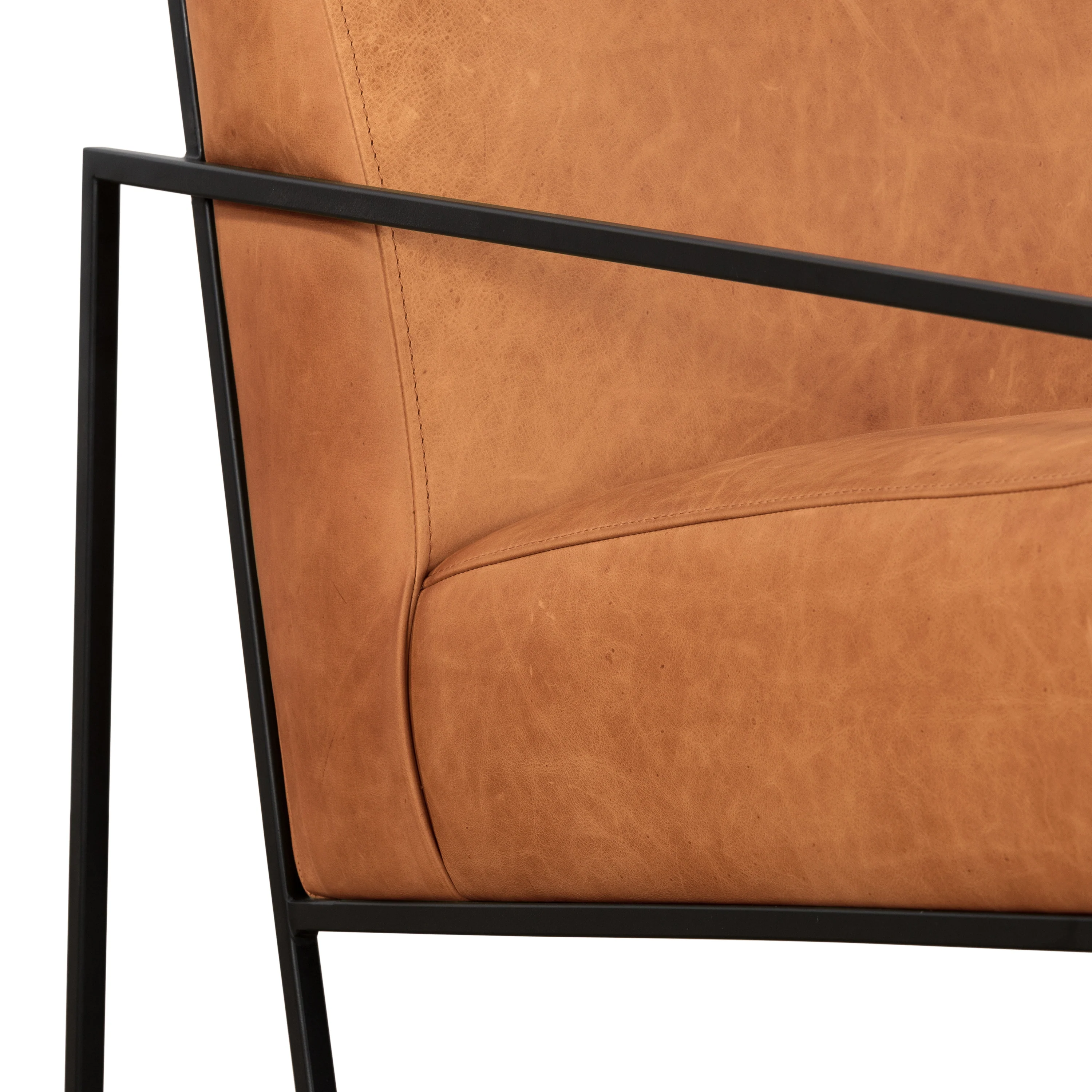 Bo Leather Lounge Chair | Cognac Tan - Image 13