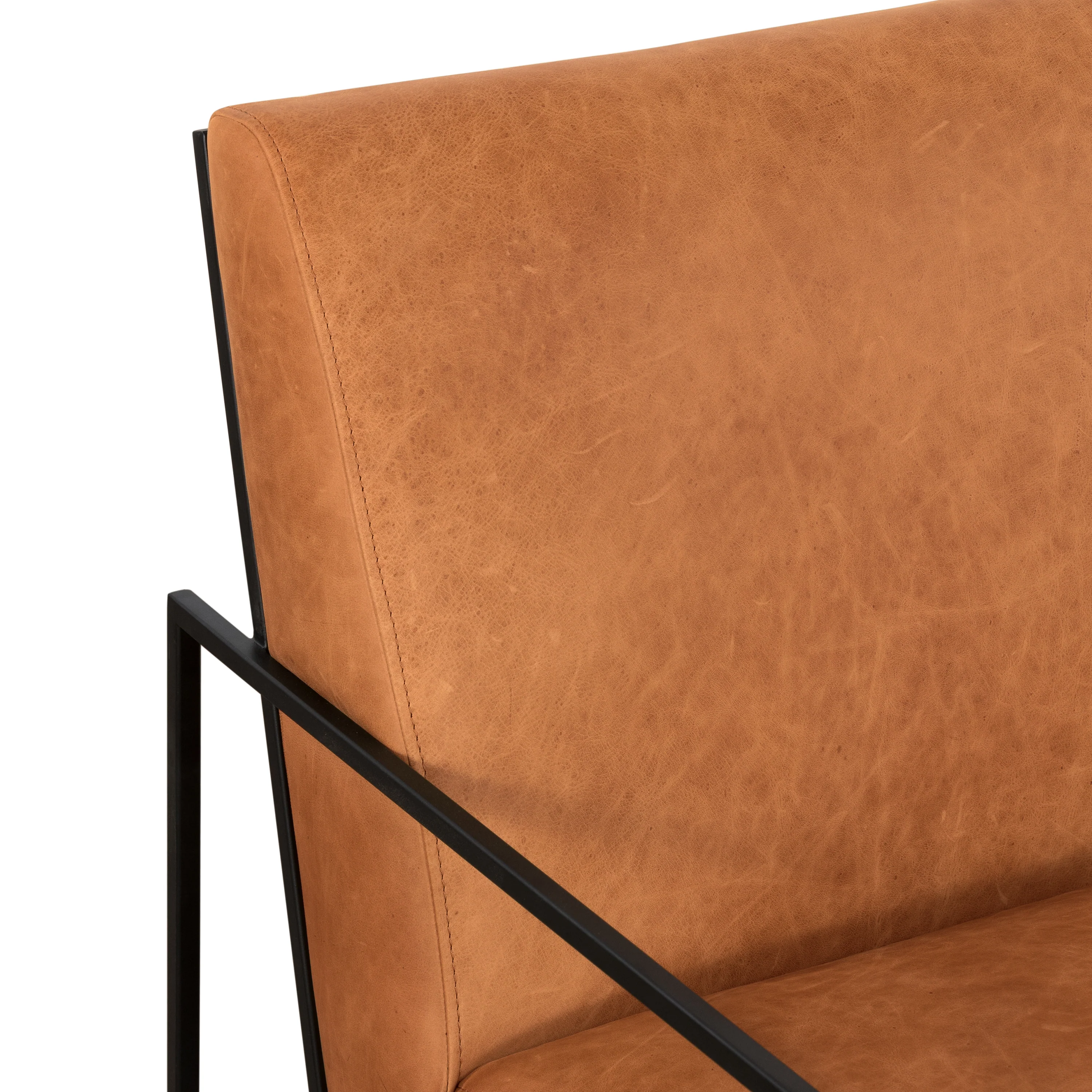 Bo Leather Lounge Chair | Cognac Tan - Image 14