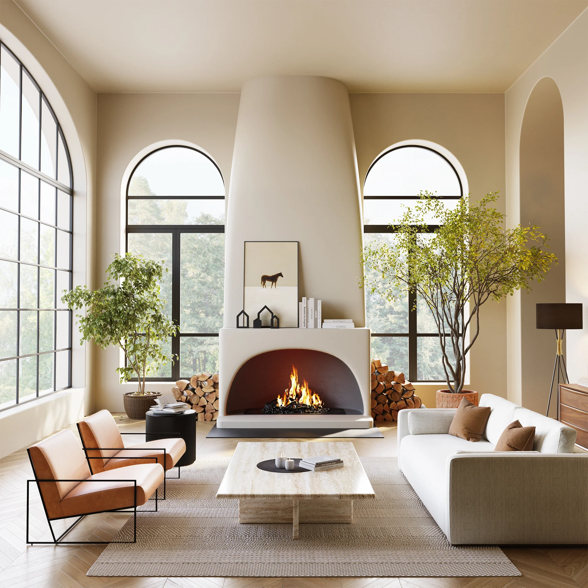 Bo Leather Lounge Chair | Cognac Tan - Image 4
