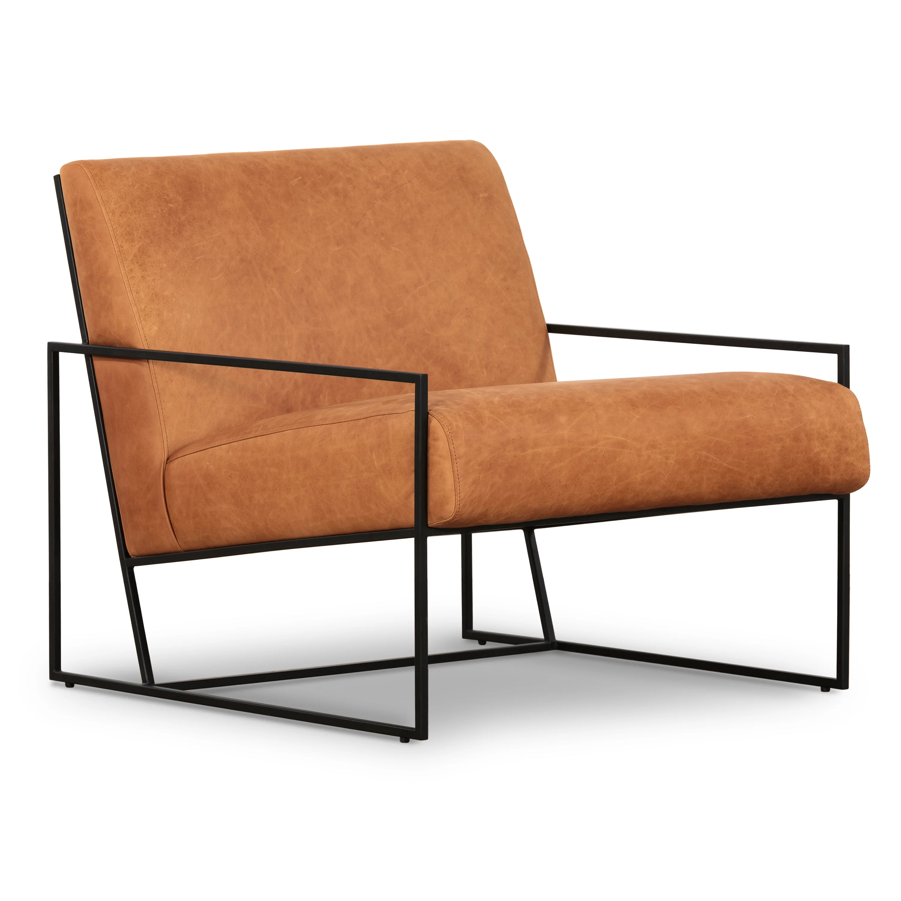 Bo Leather Lounge Chair | Cognac Tan - Image 7