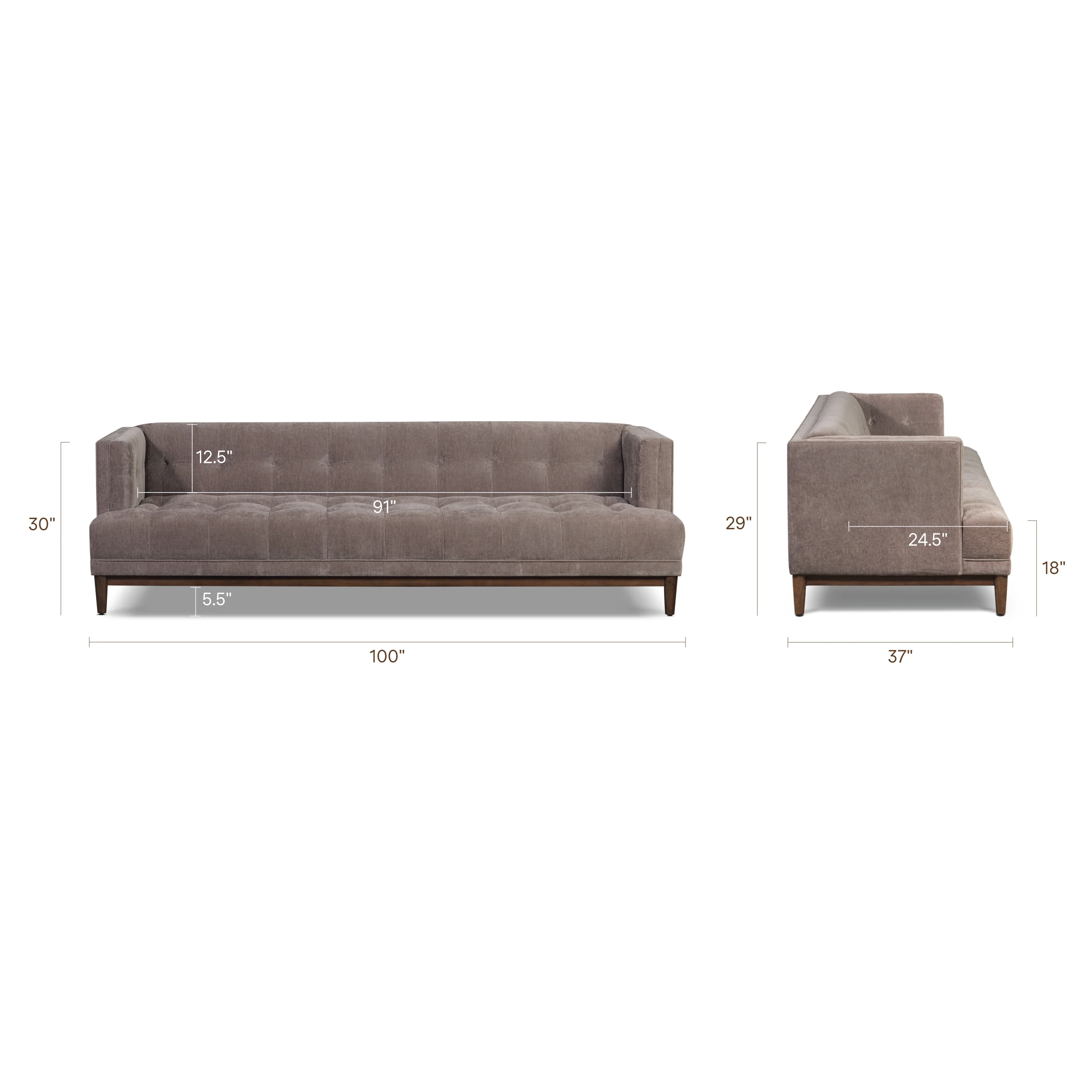 Bolton 100" Sofa | Willow Brown - Image 15