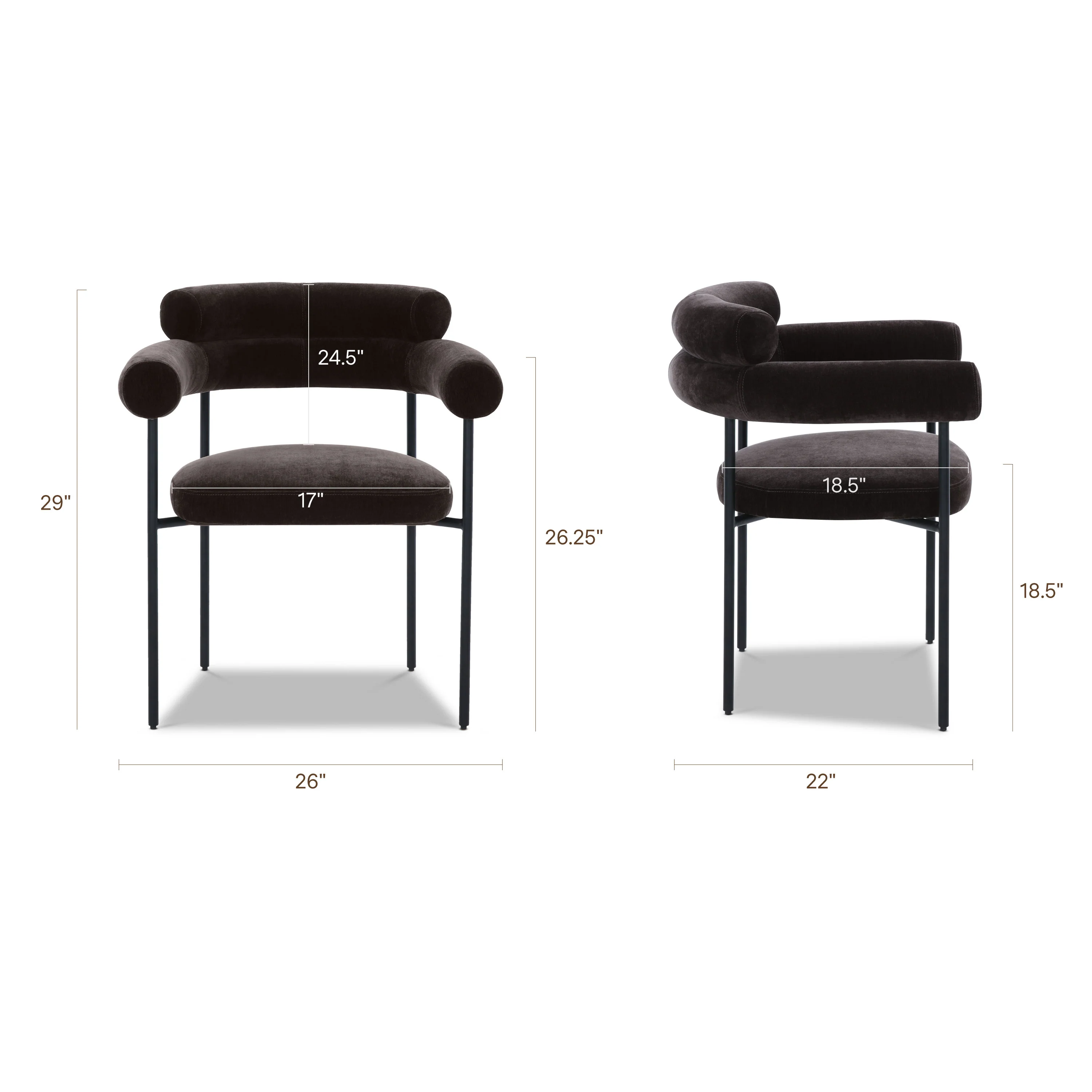 Bolus Dining Chair | Ganache Brown - Image 12