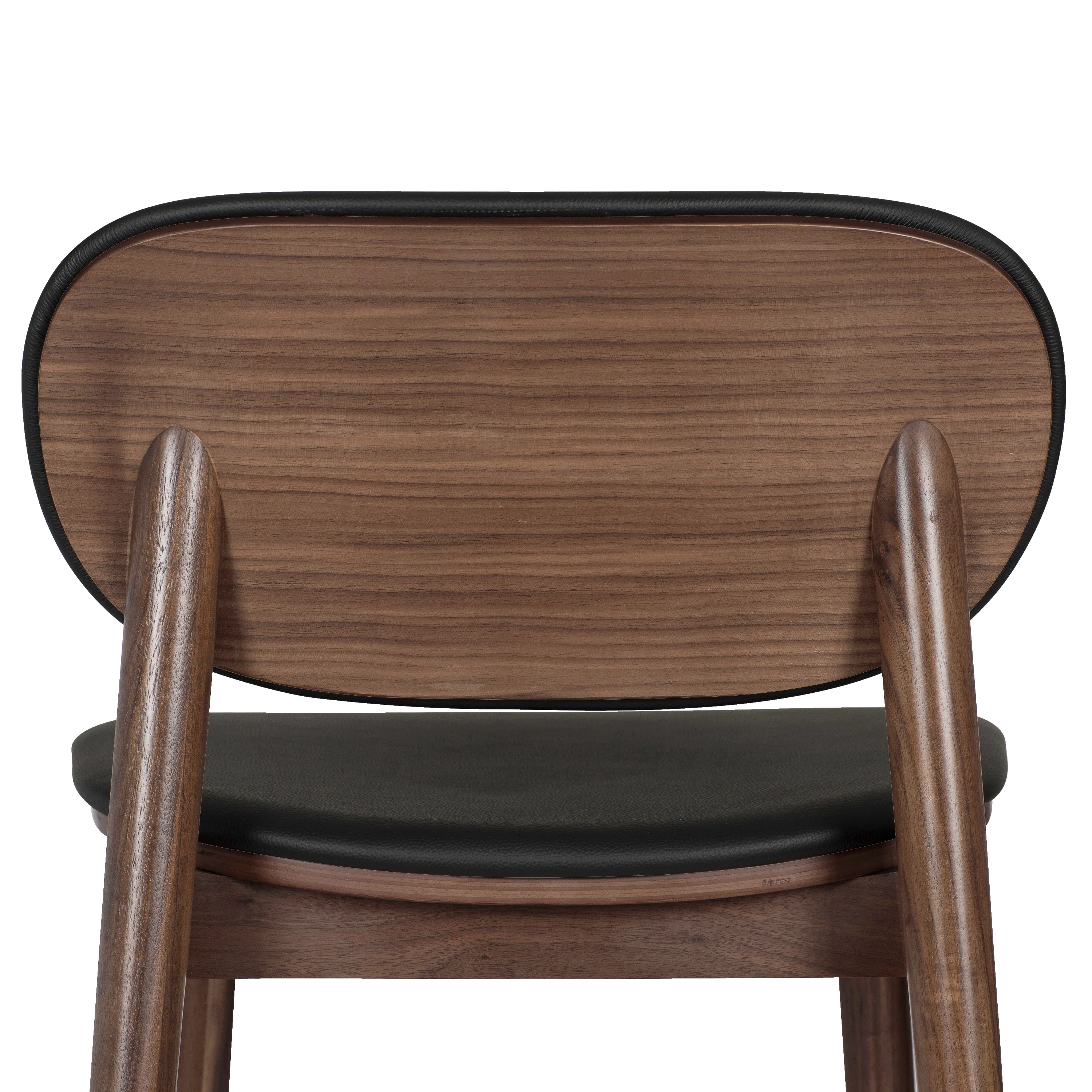 Bonato Leather Counter Stool | Black/Walnut - Image 12