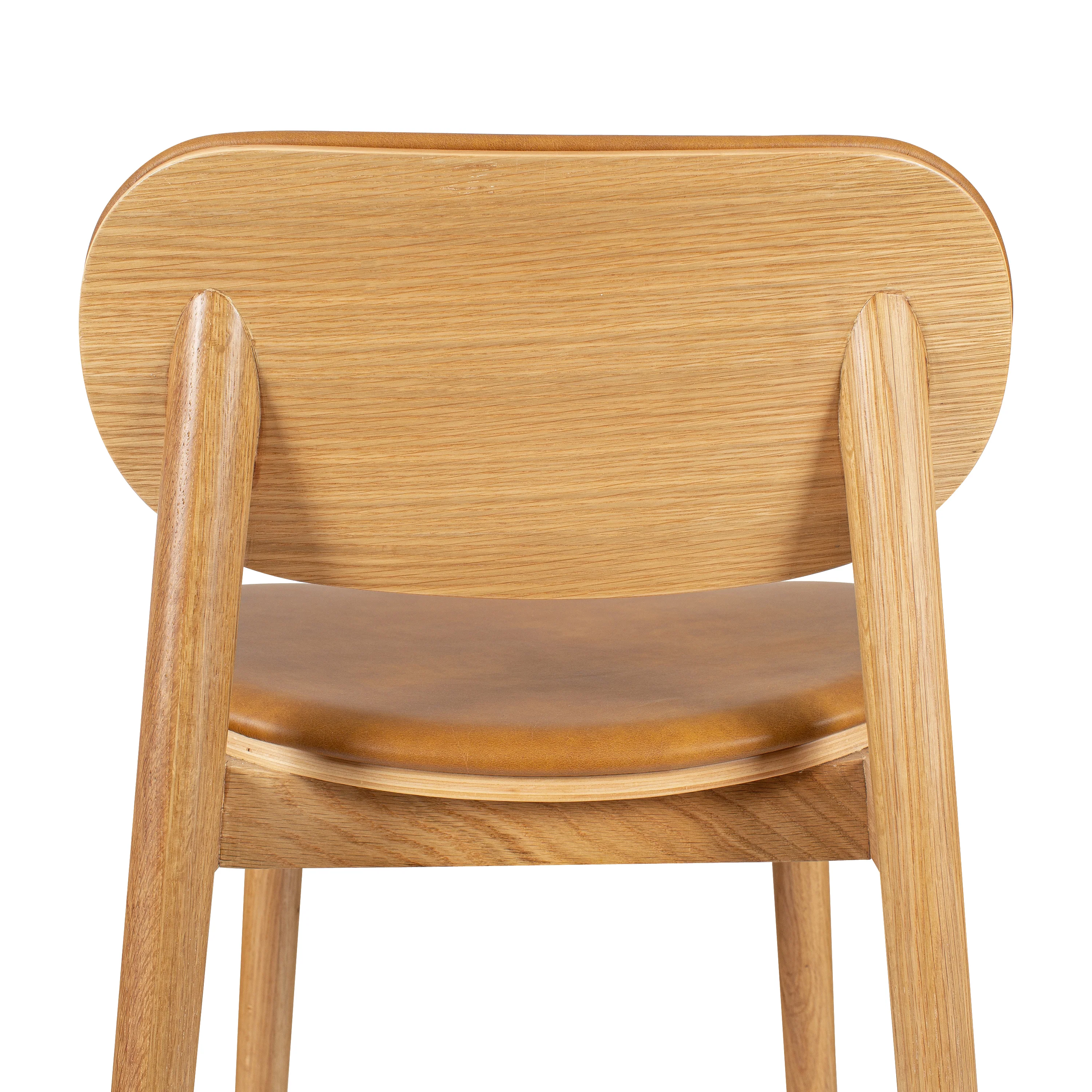Bonato Leather Counter Stool | Caramel Tan/Oak - Image 10