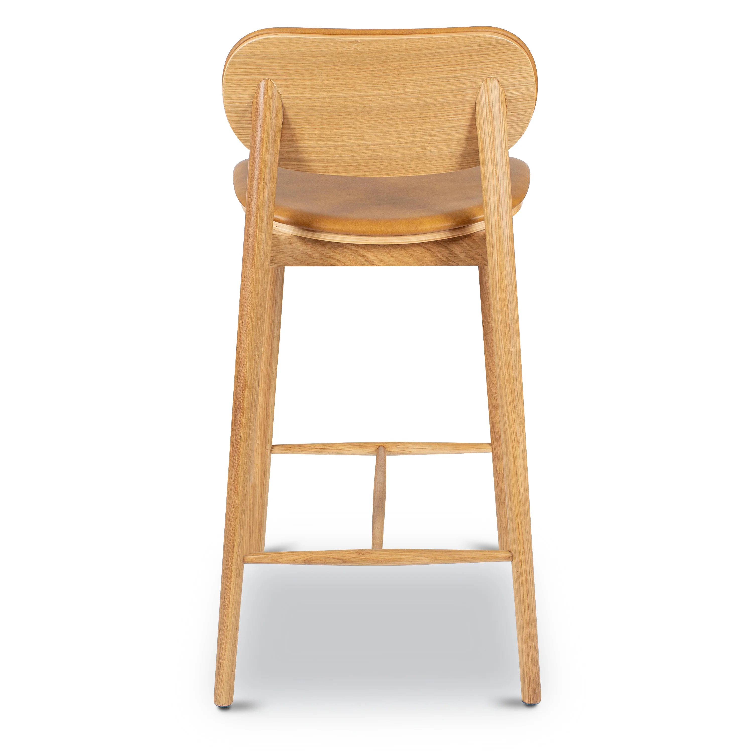 Bonato Leather Counter Stool | Caramel Tan/Oak - Image 8