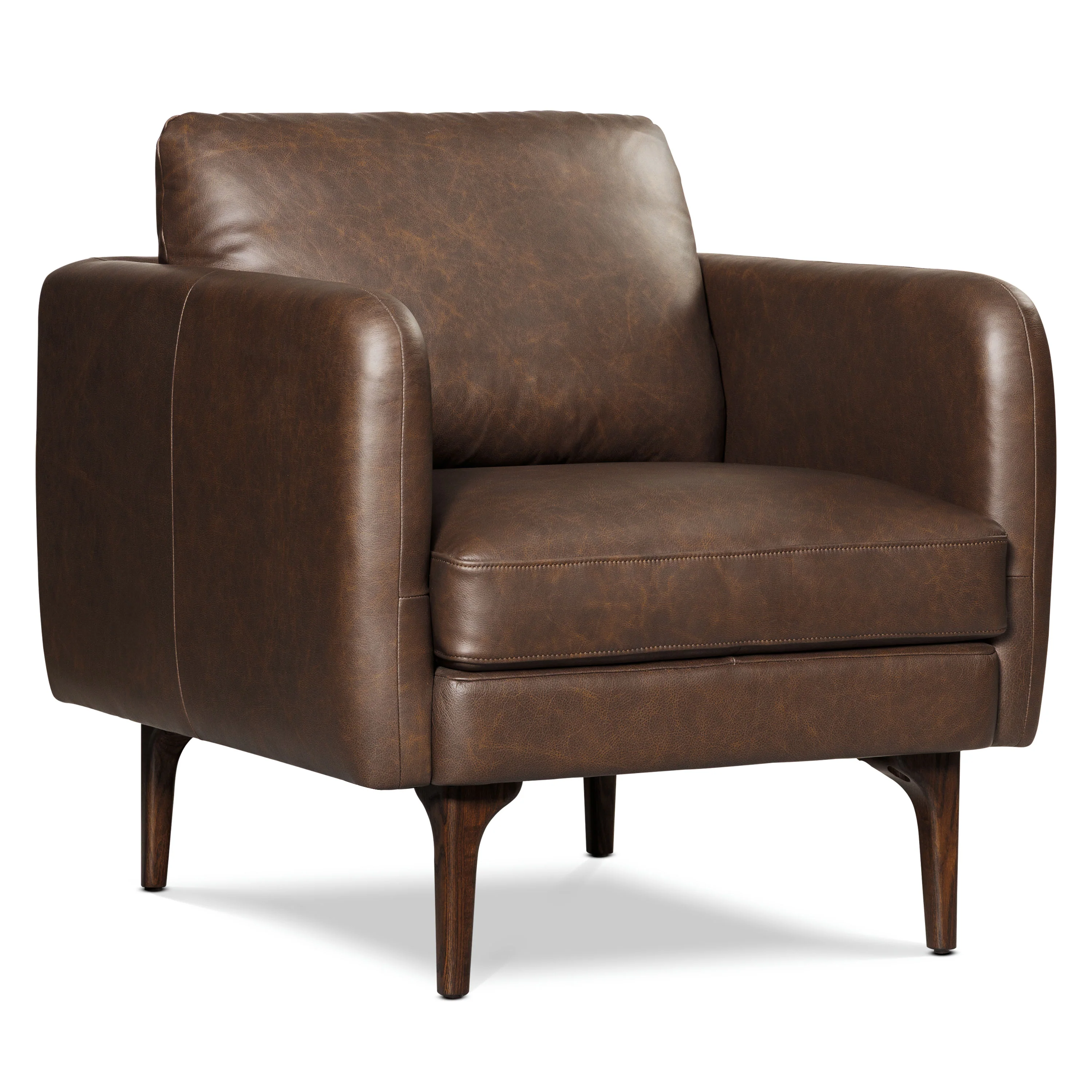 Bosco Leather Lounge Chair | Bridle Brown - Image 4