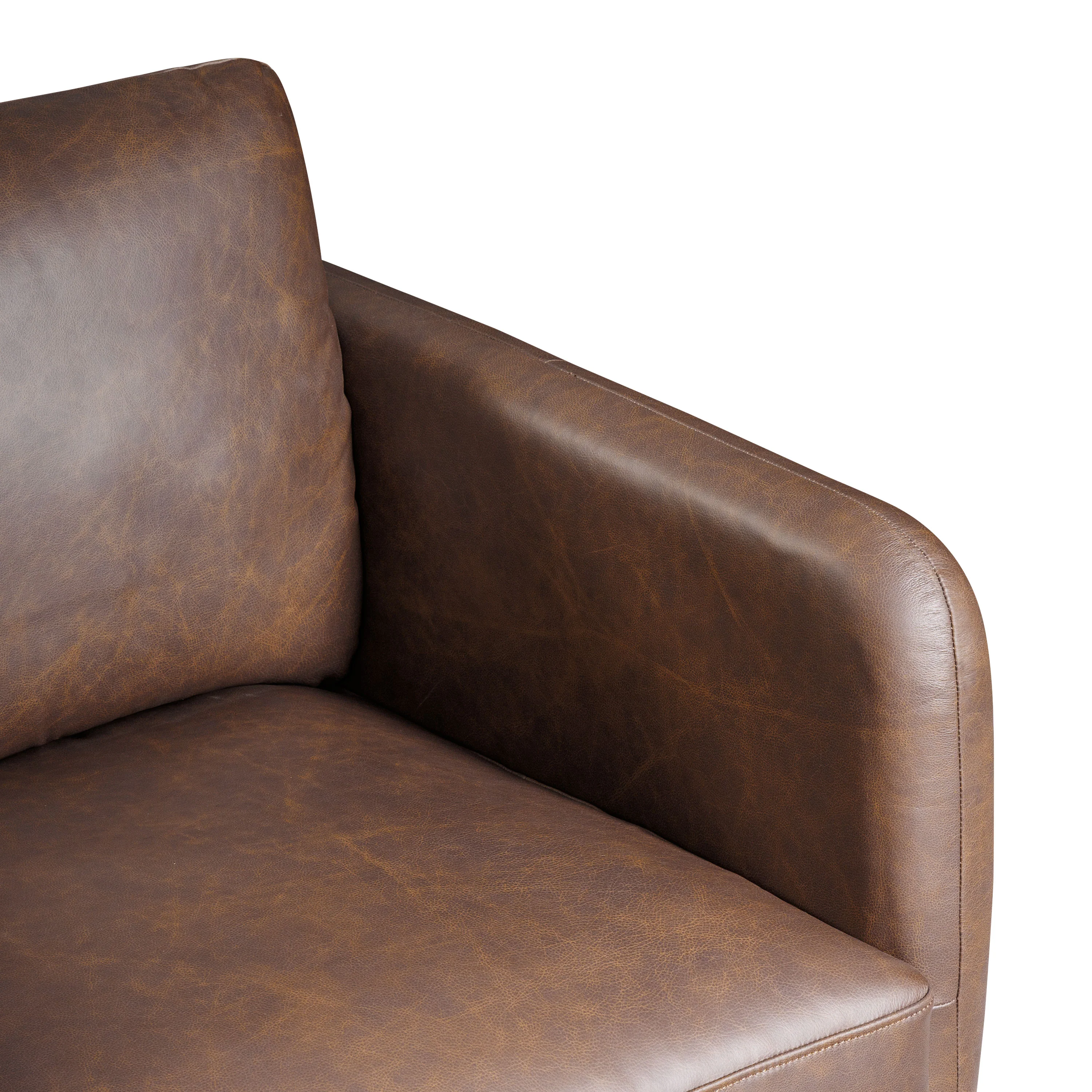 Bosco Leather Lounge Chair | Bridle Brown - Image 9