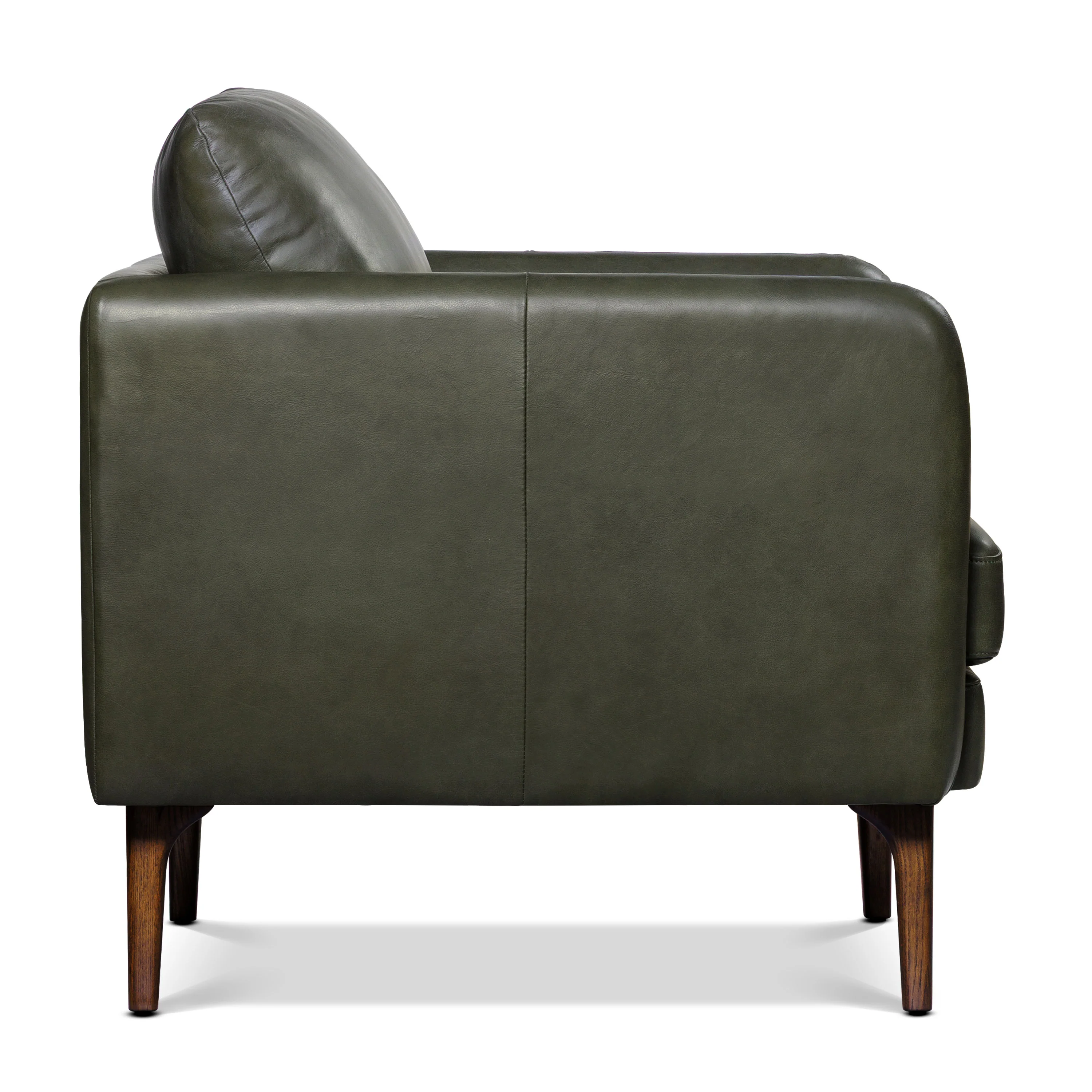 Bosco Leather Lounge Chair | Olivine Green - Image 5