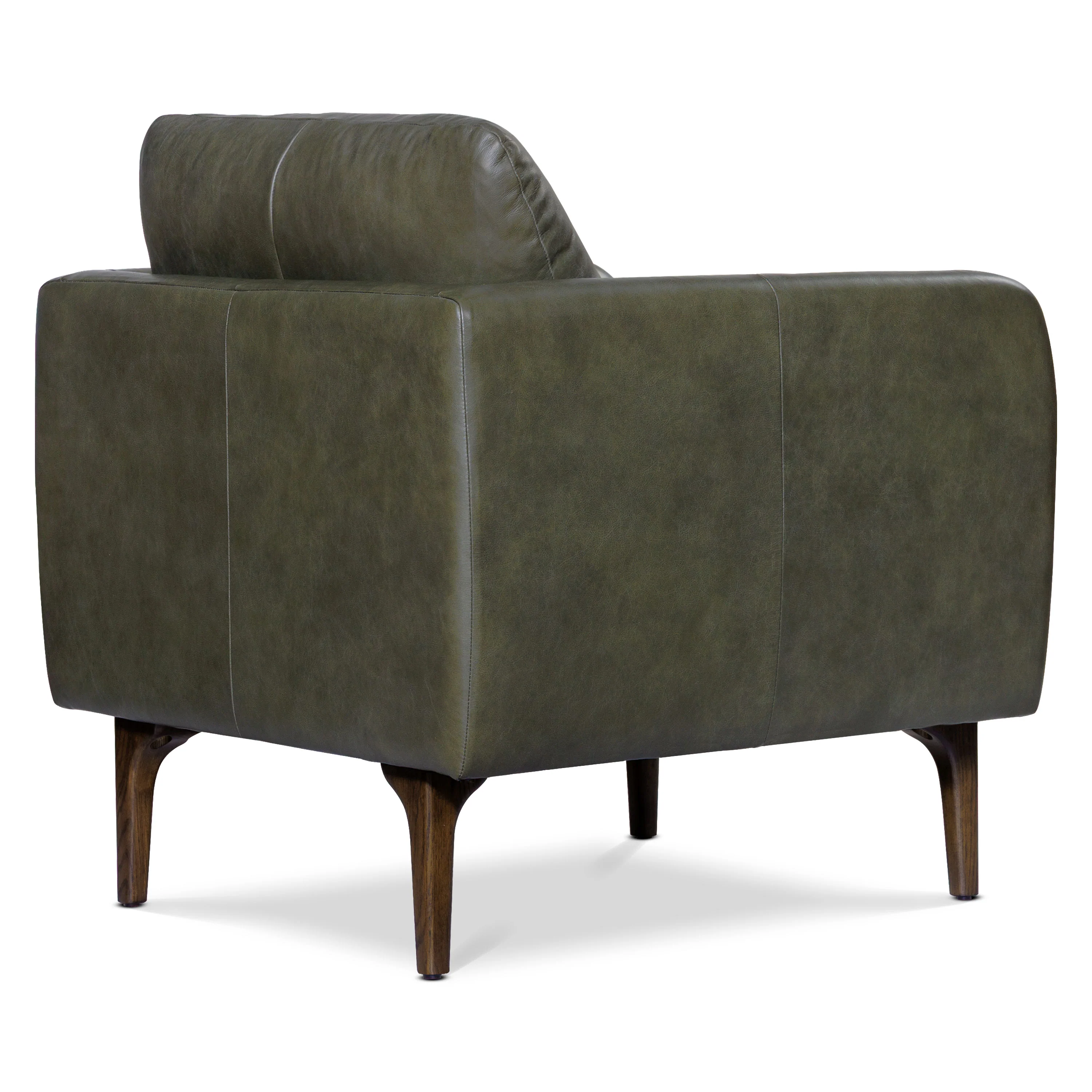 Bosco Leather Lounge Chair | Olivine Green - Image 6