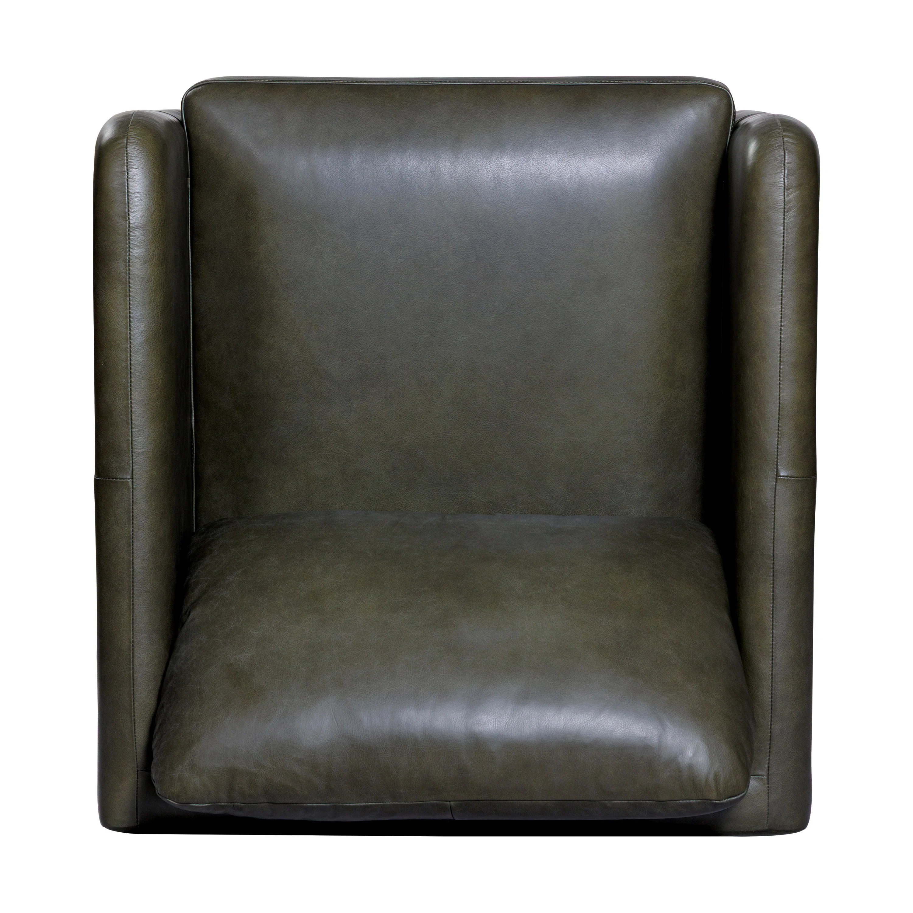 Bosco Leather Lounge Chair | Olivine Green - Image 8
