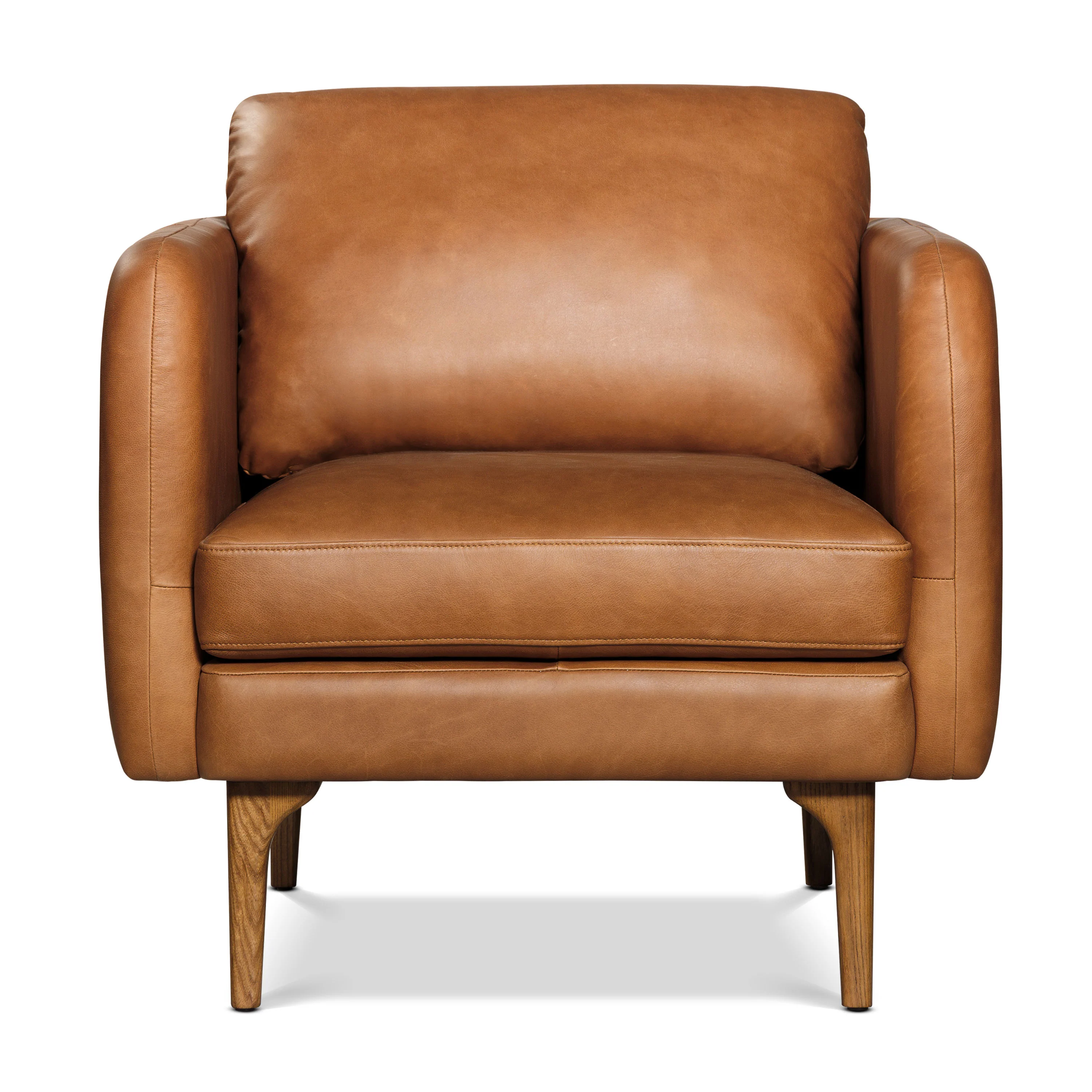 Bosco Leather Lounge Chair | Saddle Tan - Image 4