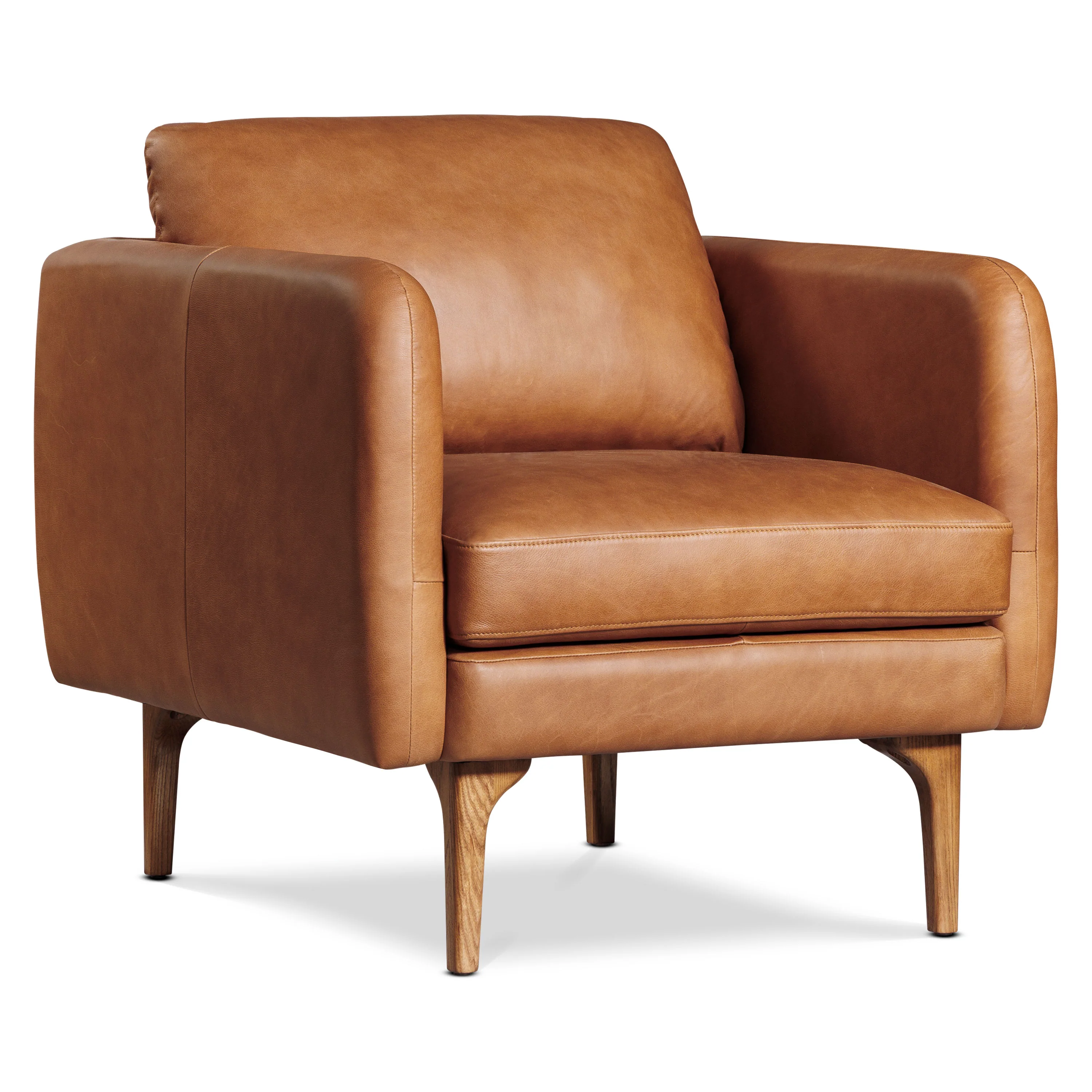 Bosco Leather Lounge Chair | Saddle Tan - Image 5