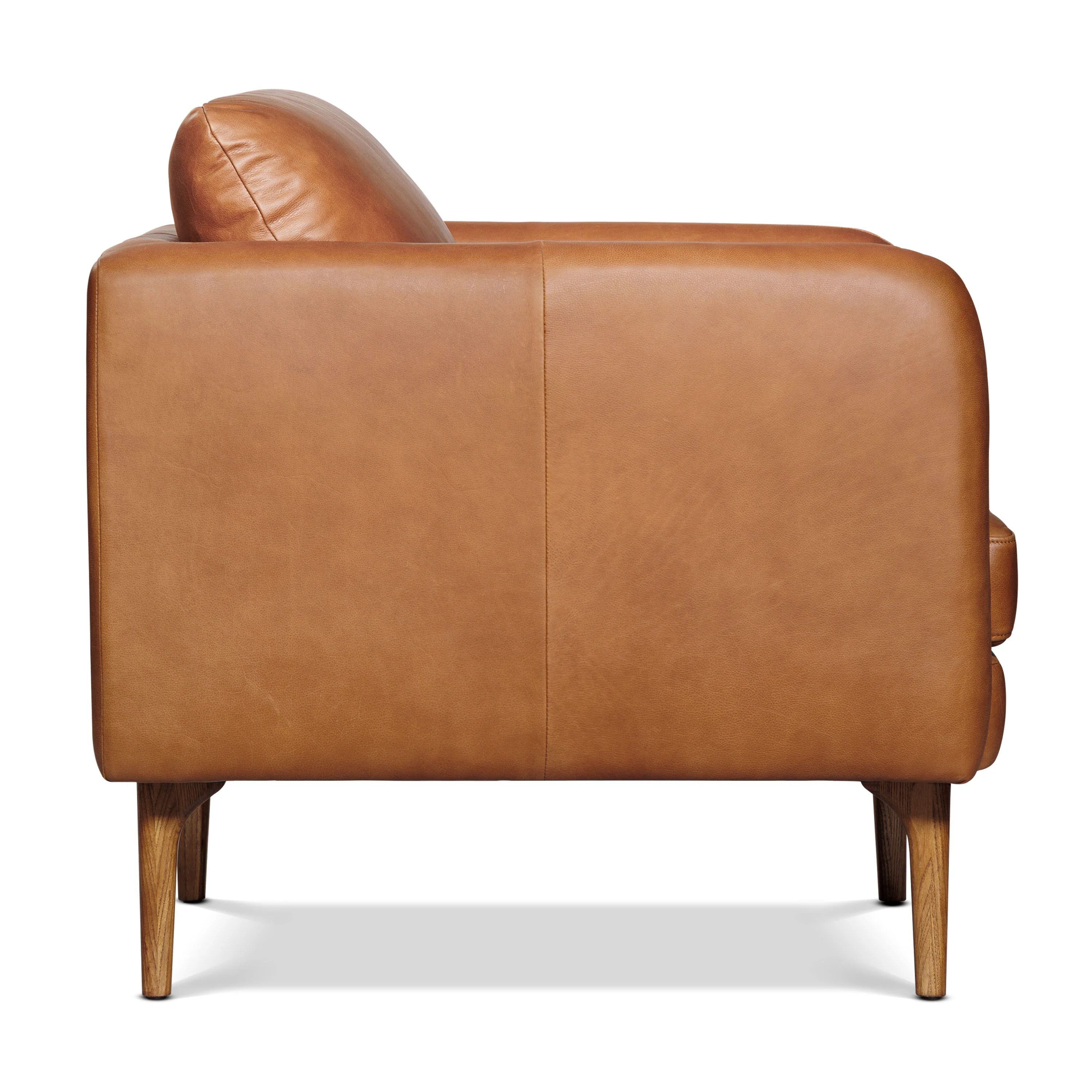 Bosco Leather Lounge Chair | Saddle Tan - Image 6