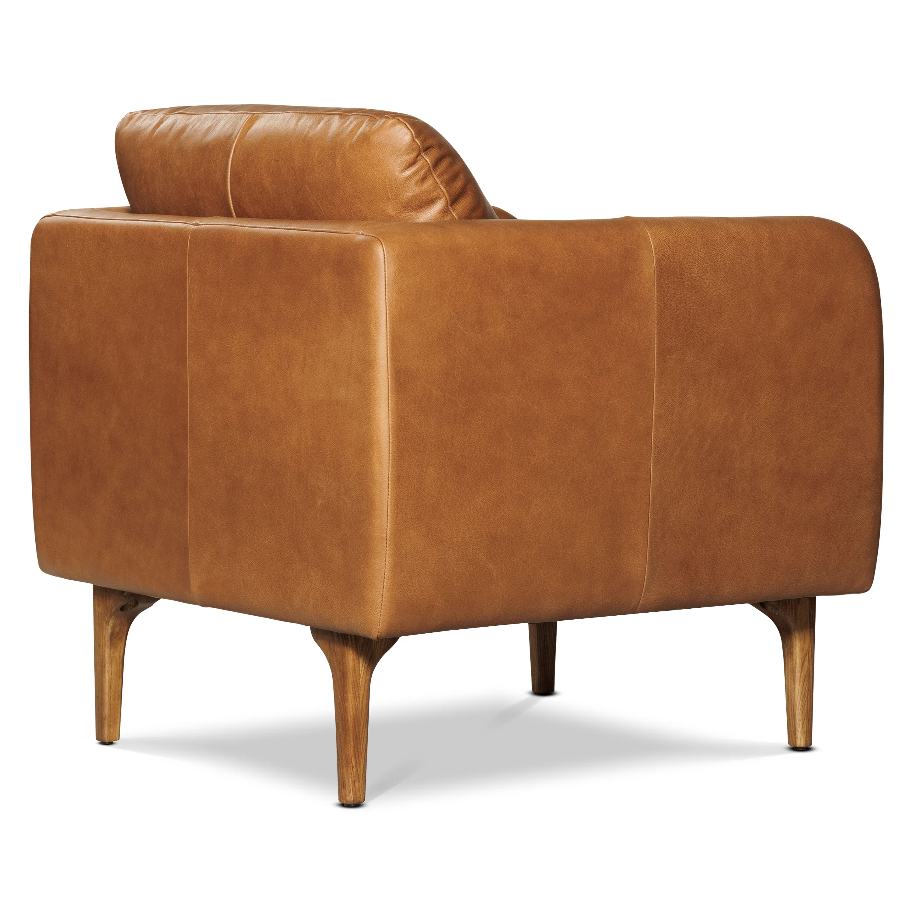 Bosco Leather Lounge Chair | Saddle Tan - Image 7