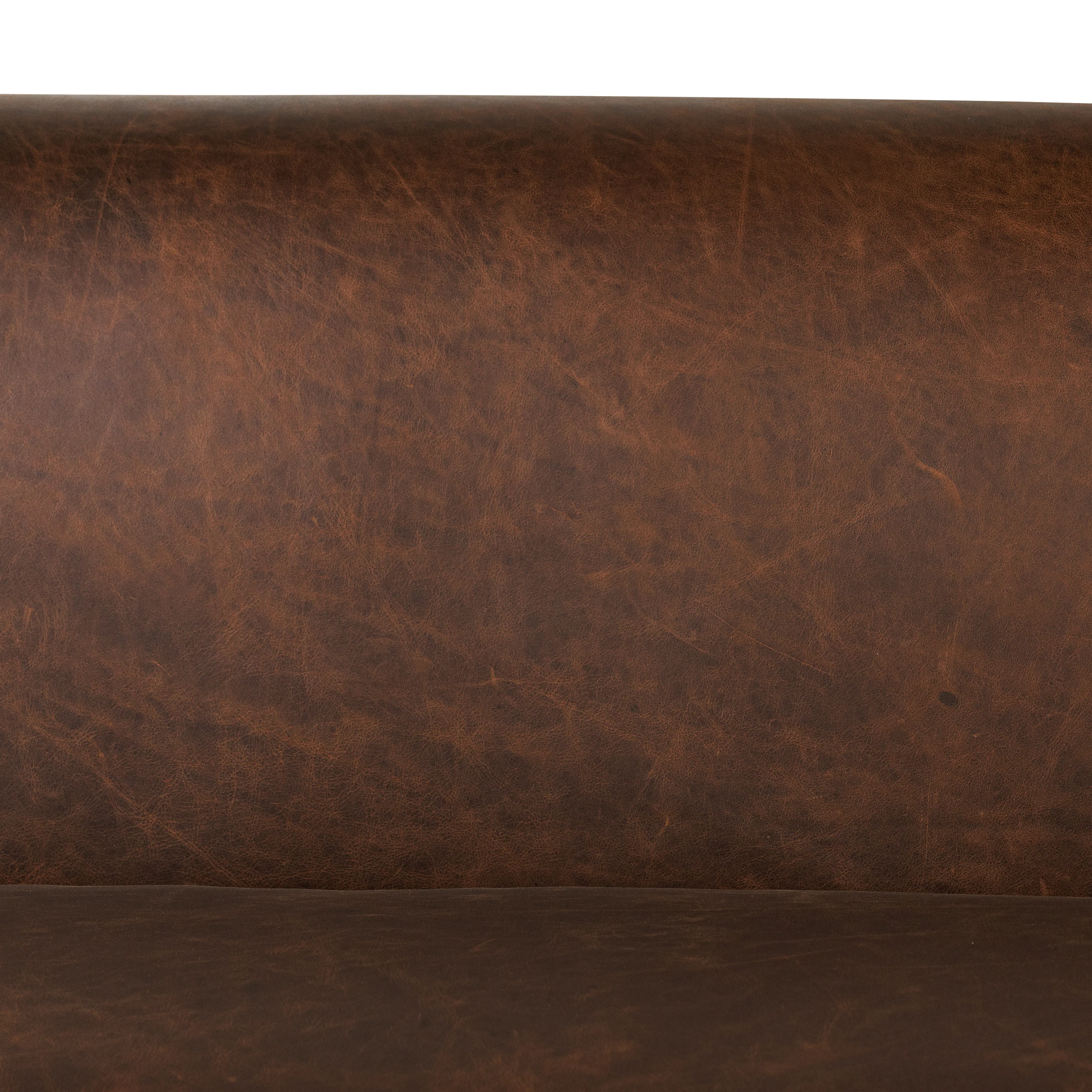 Brescia 92" Leather Sofa | Chocolate Brown - Image 10