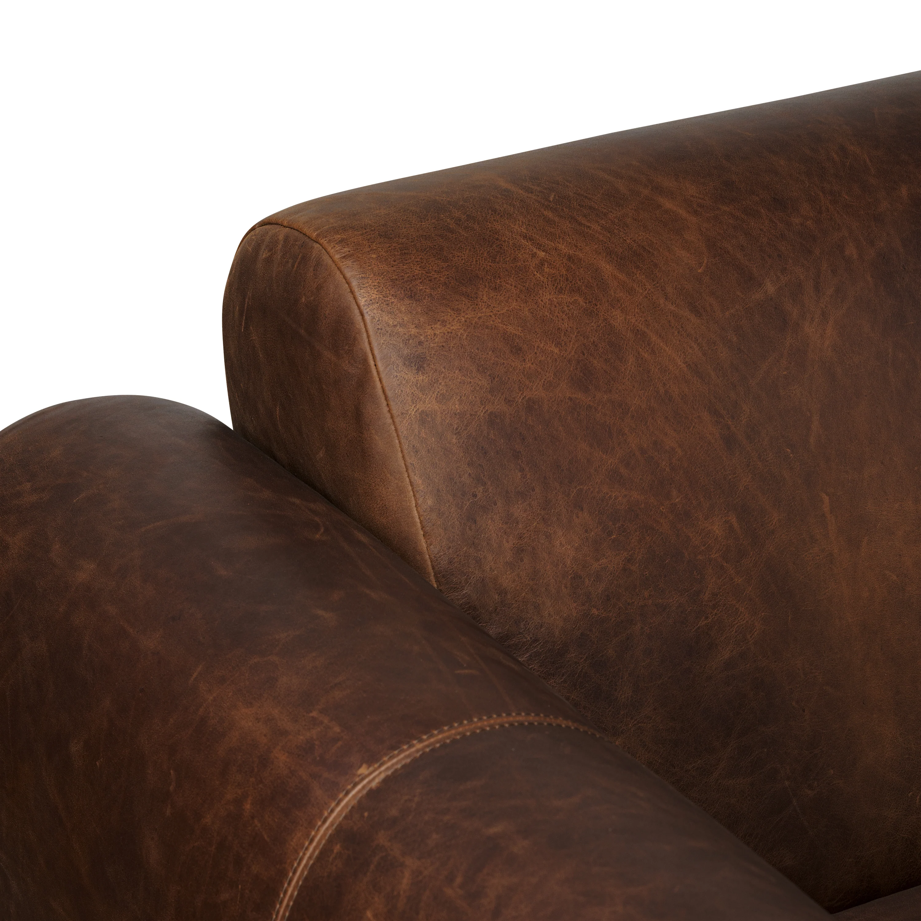 Brescia 92" Leather Sofa | Chocolate Brown - Image 11