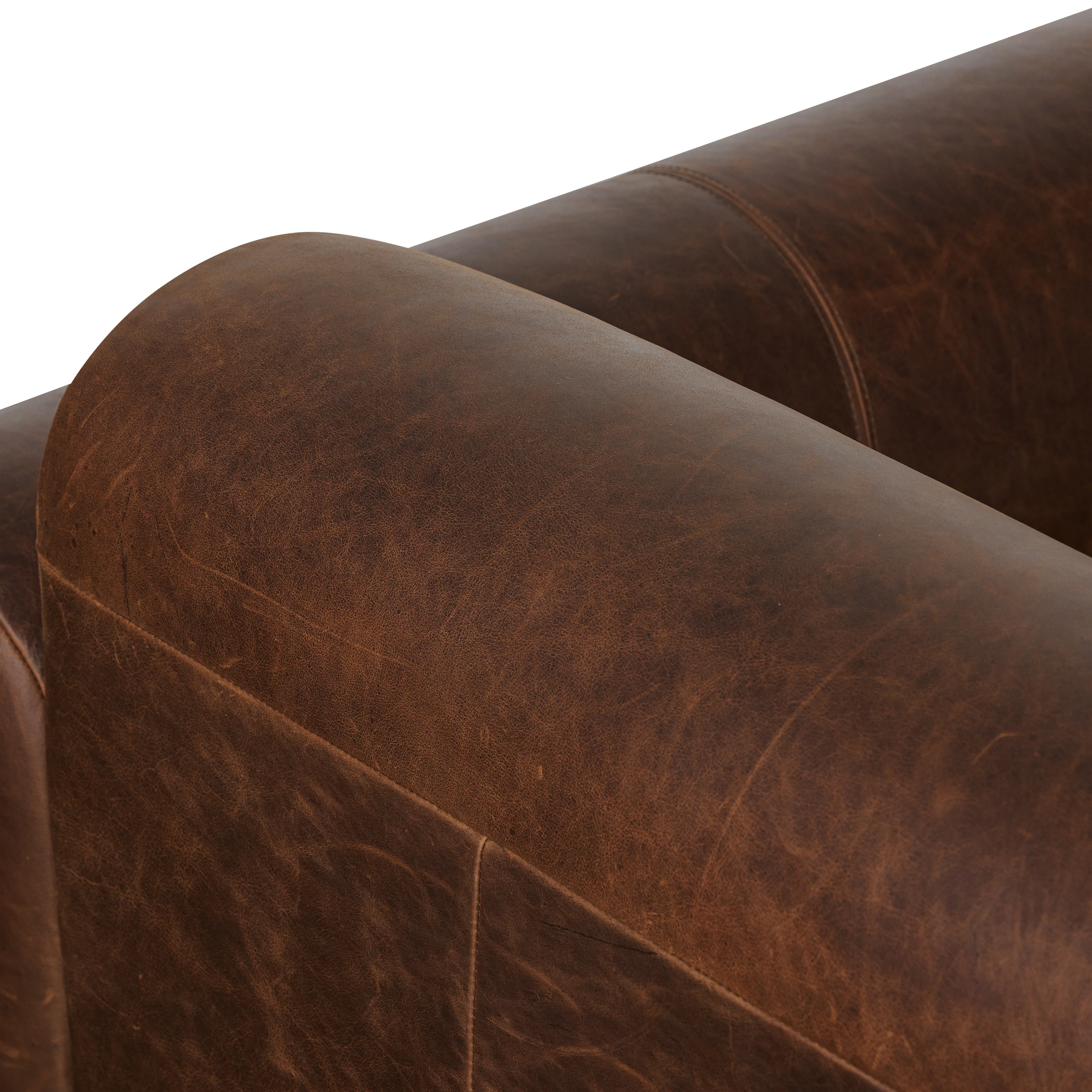 Brescia 92" Leather Sofa | Chocolate Brown - Image 12