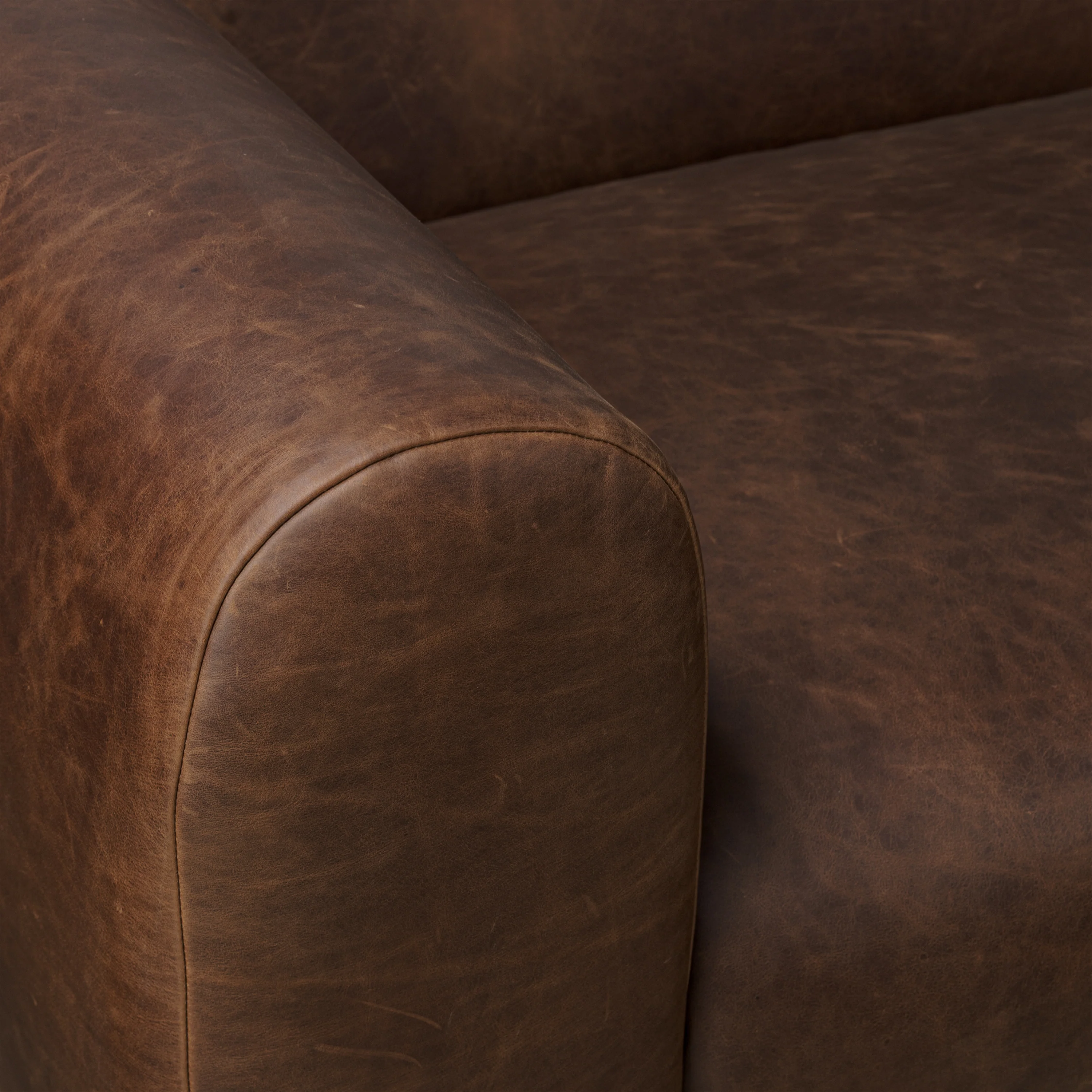 Brescia 92" Leather Sofa | Chocolate Brown - Image 14